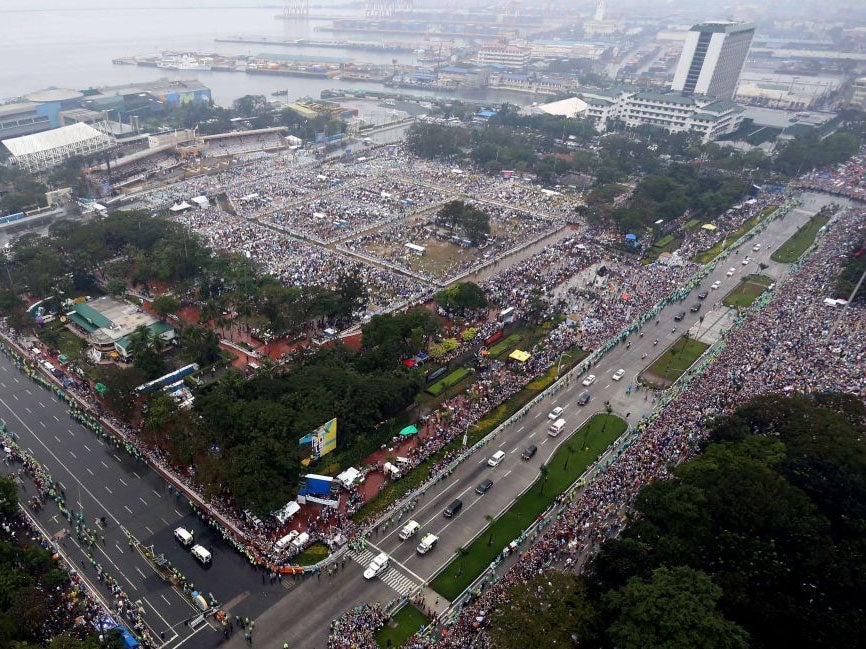 There are 80 million Catholics in the Philippines with six million at the event