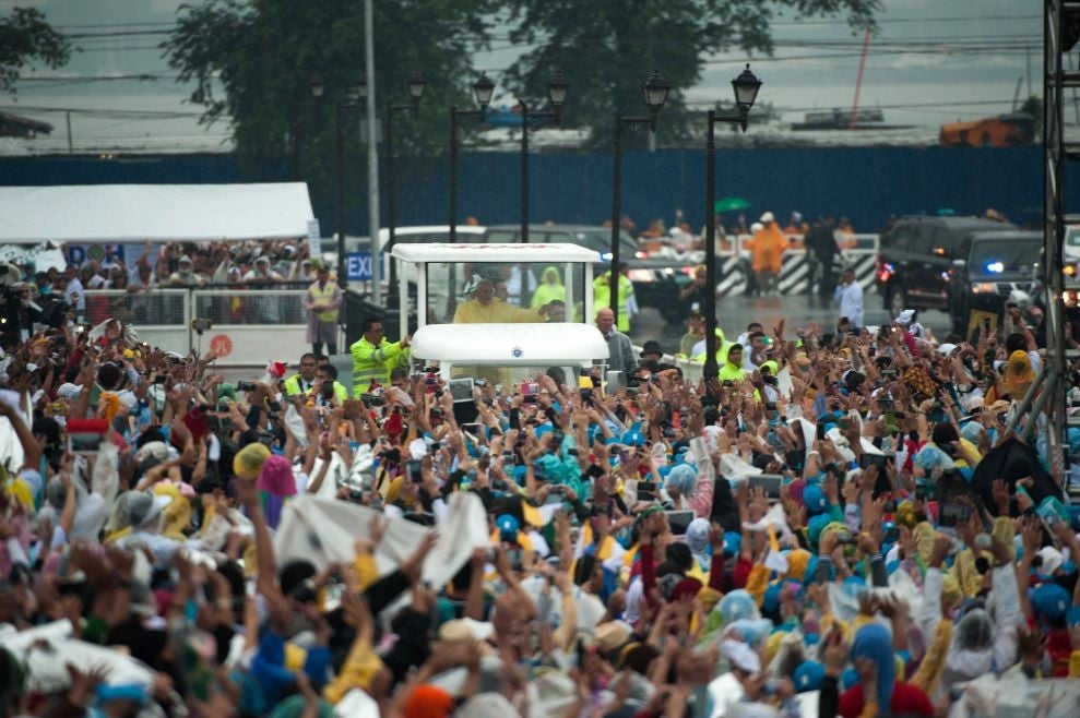 Many people were moved to tears by the Pope's presence