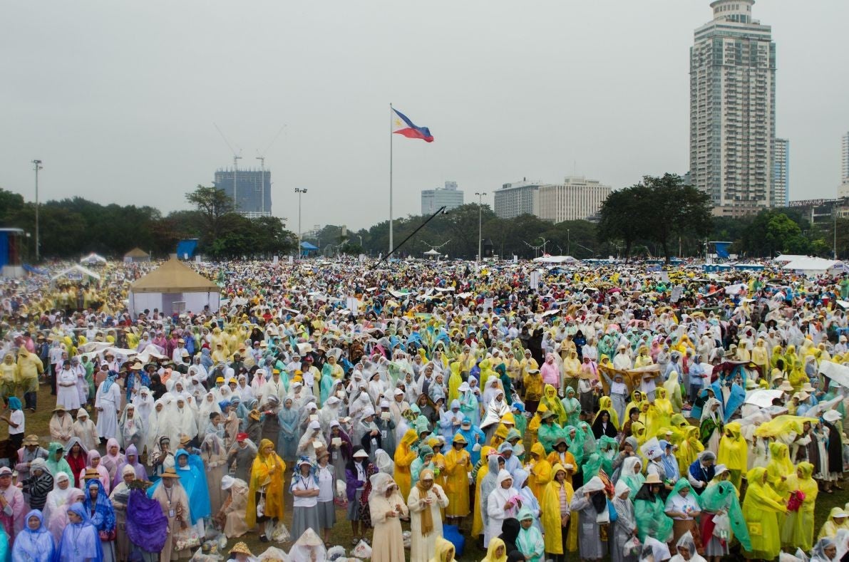 Crowds waited patiently for the Pope in the first papal visit to the country since 1995