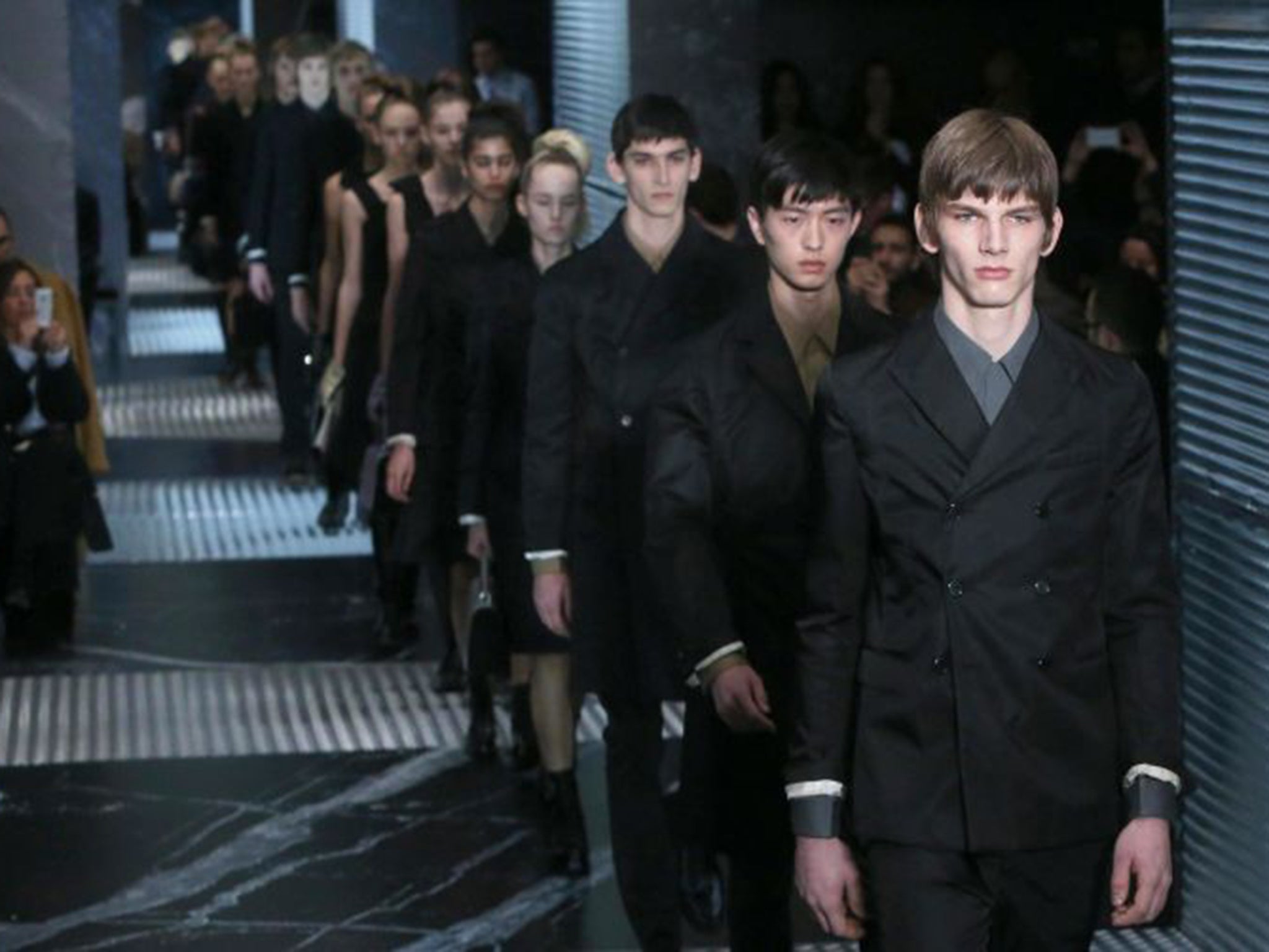 Miuccia Prada's collection was focused with razor-sharp intent