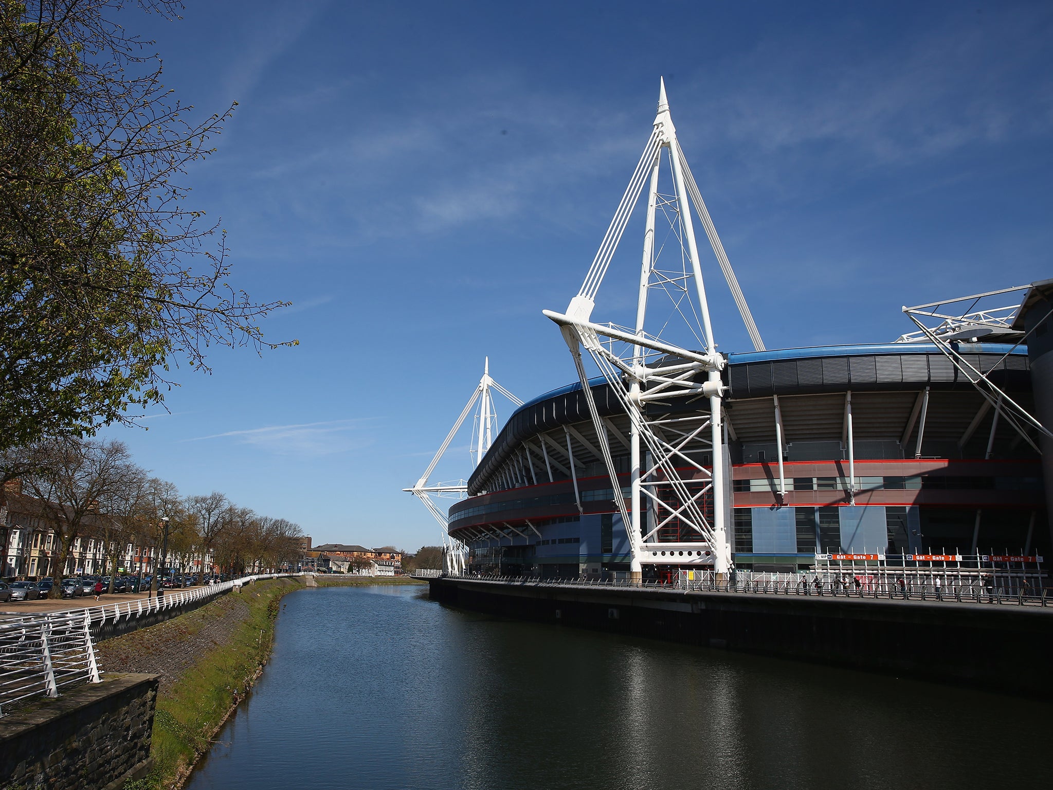 A view of the Millennium Stadium in Cardiff