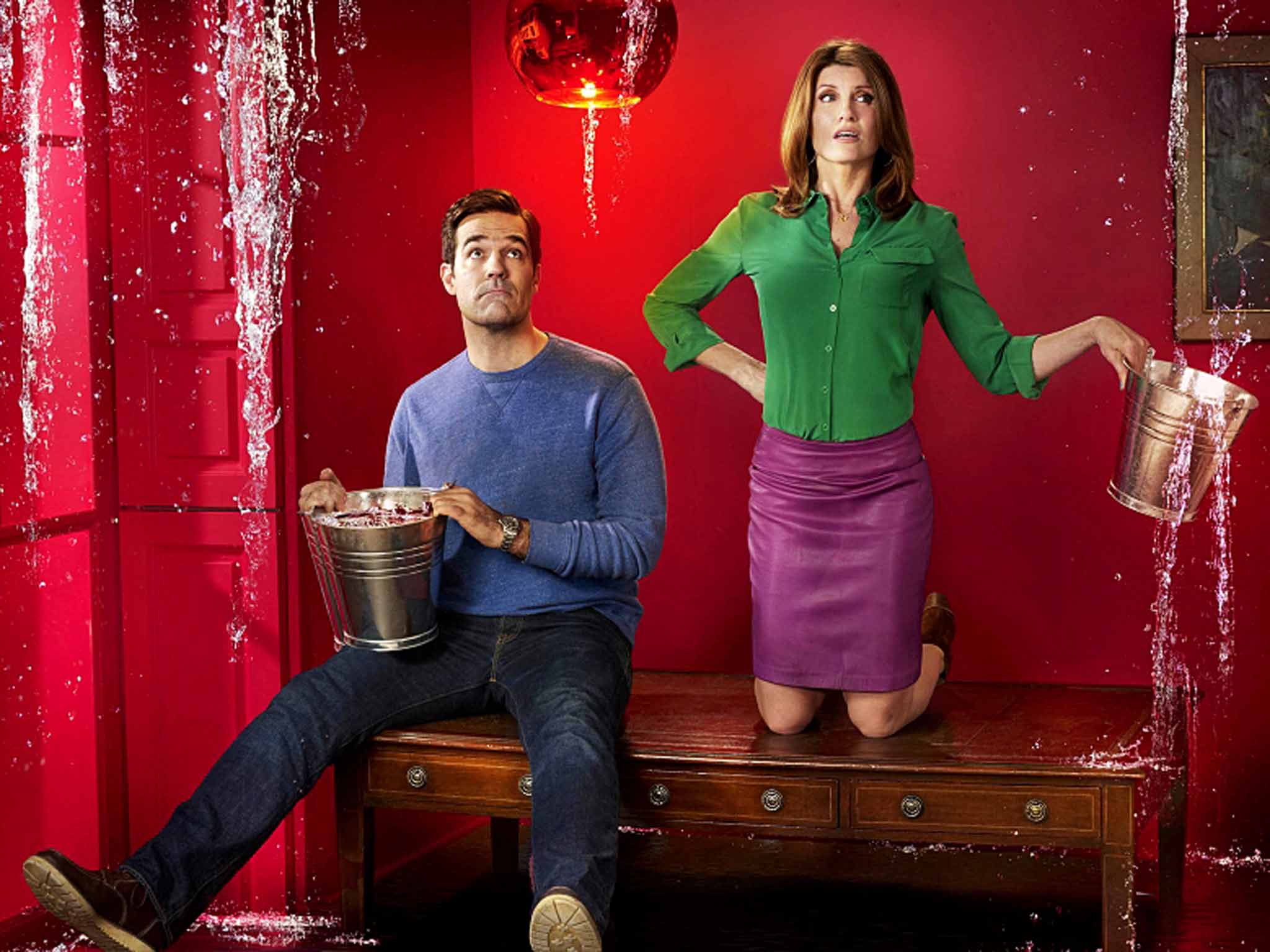 Buckets of fun: Rob Delaney and Sharon Horgan in 'Catastrophe'