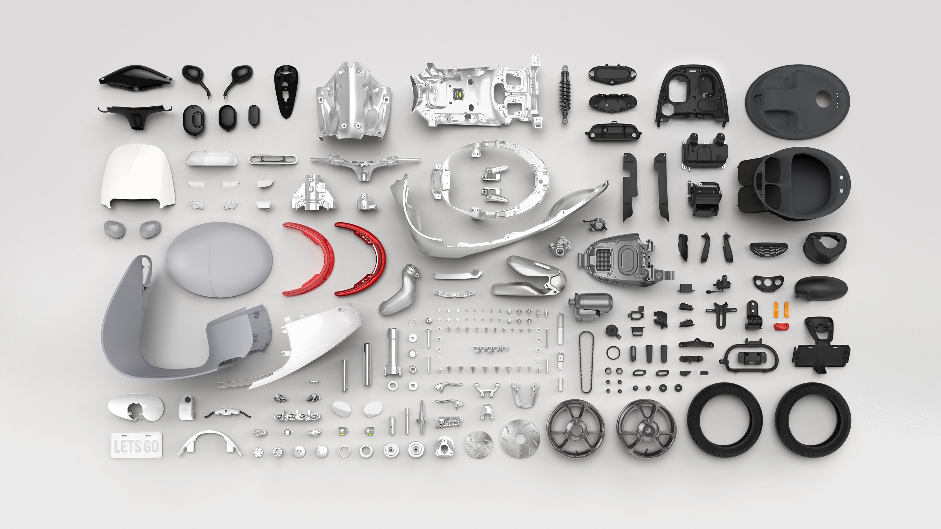 All the parts of the Gogoro, deconstructed