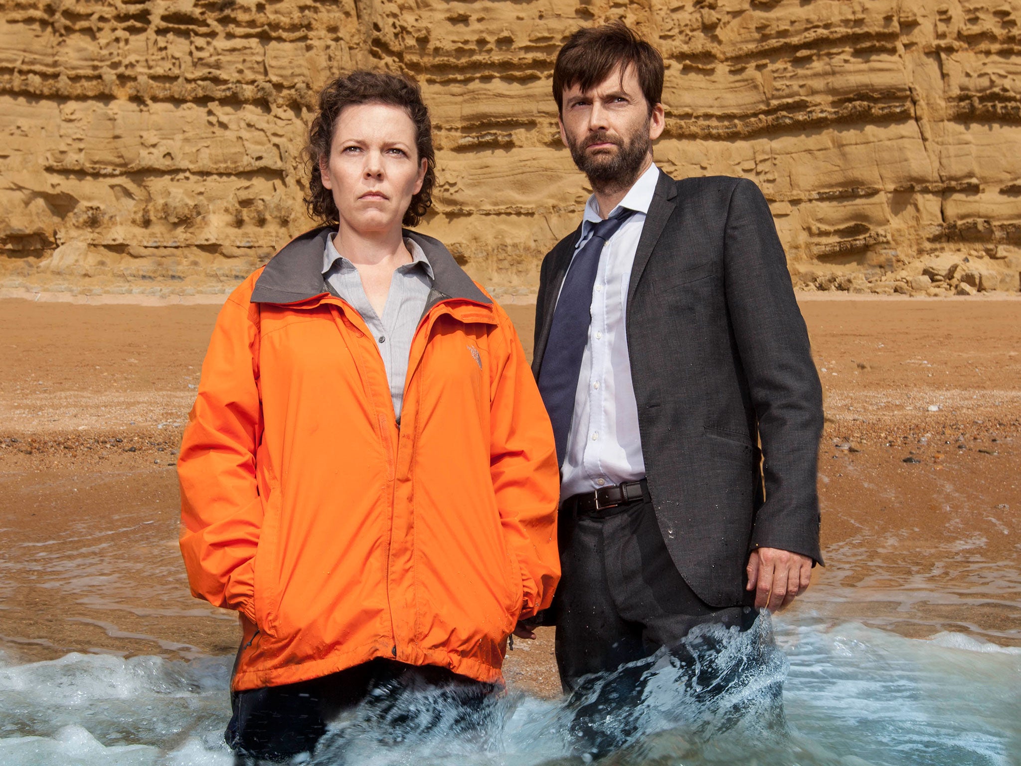 Olivia Colman as Ellie Miller and David Tennant as Alec Hardy in Broadchurch series two (ITV)