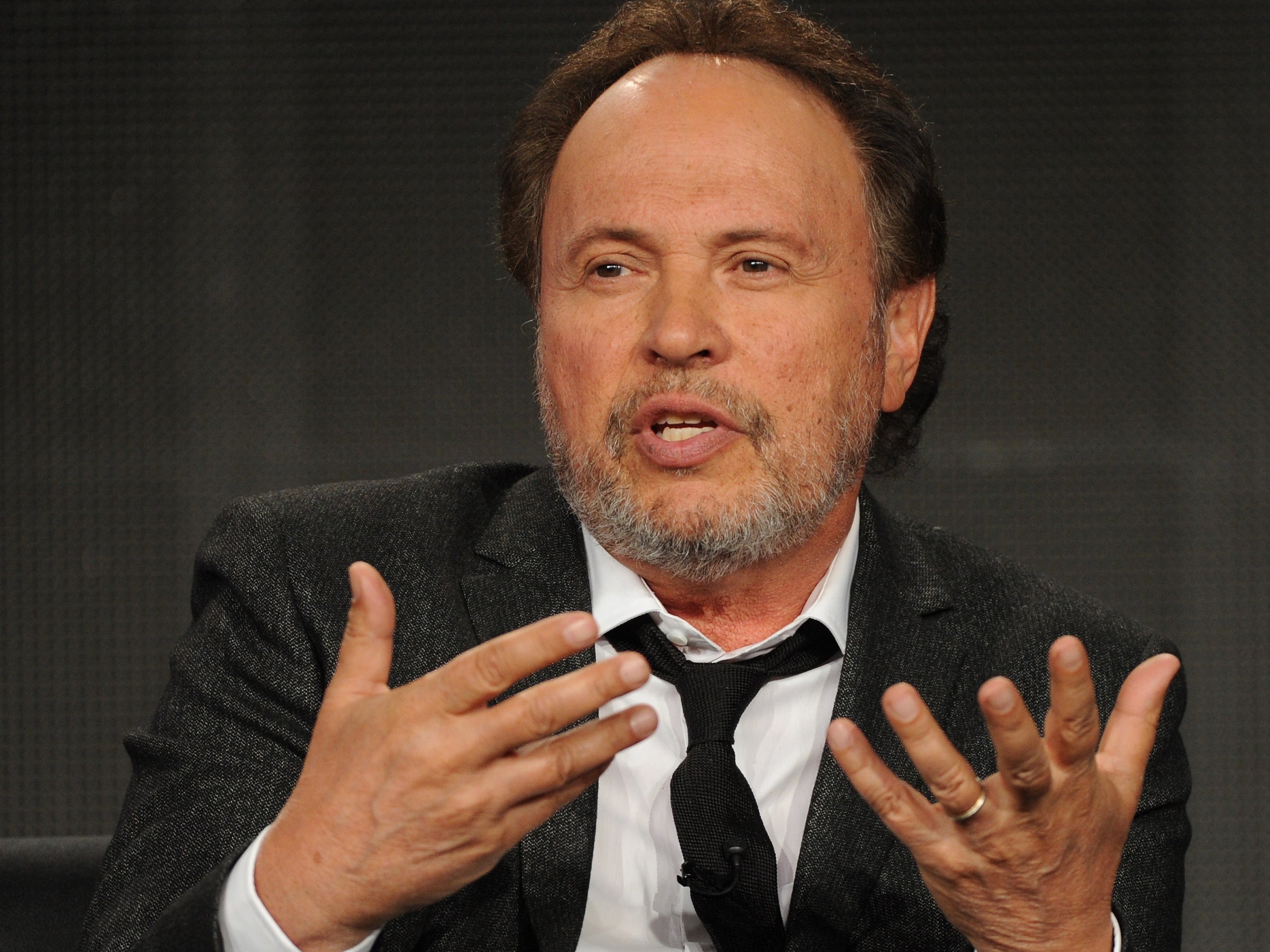 Billy Crystal speaking on the Television Critics Association press tour