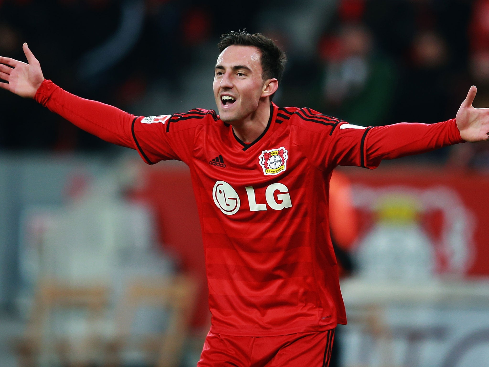 Bayer Leverkusen striker Josep Drmic