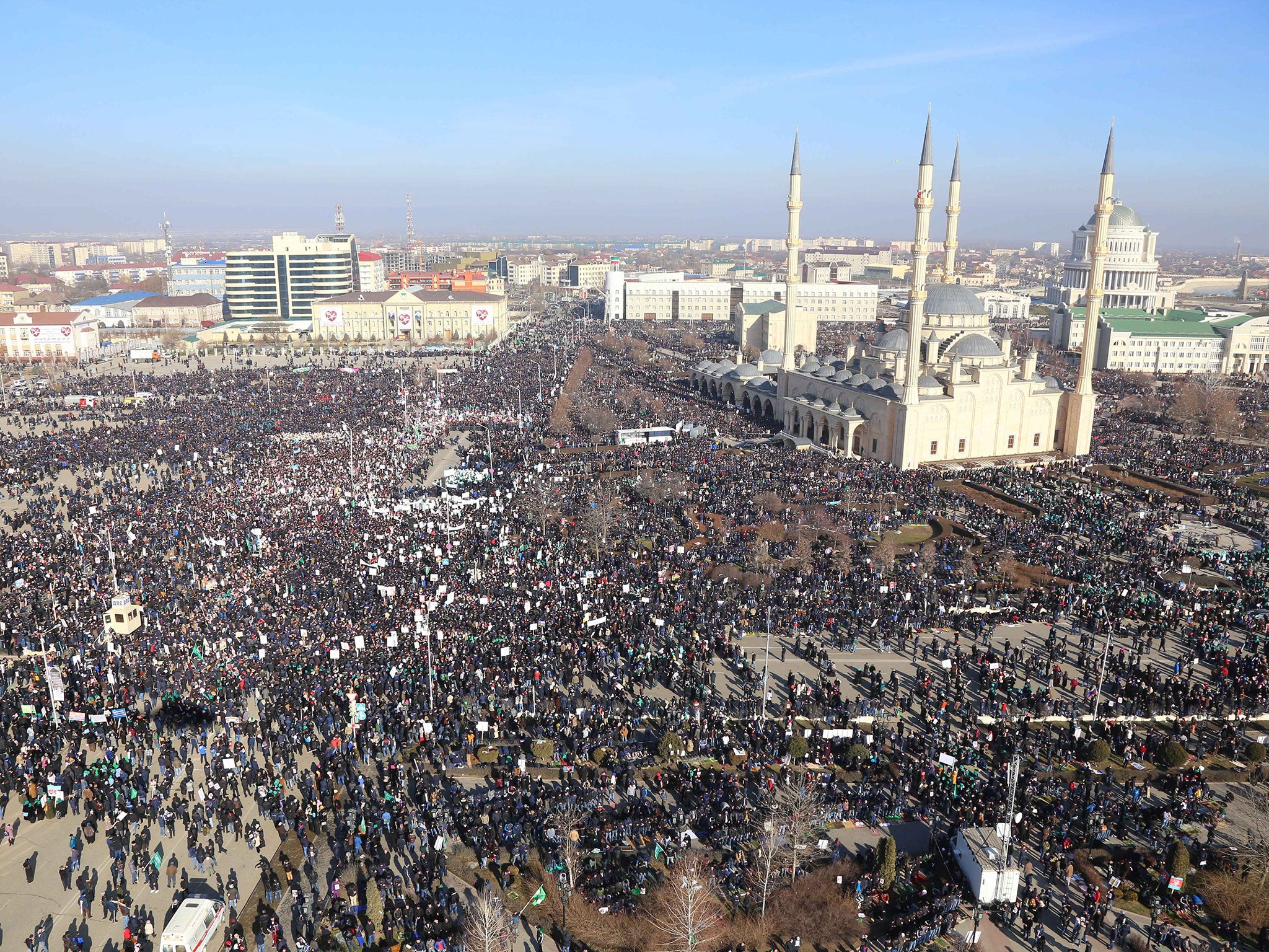 Chechnya was one of the countries to see large protests over Luz's cover