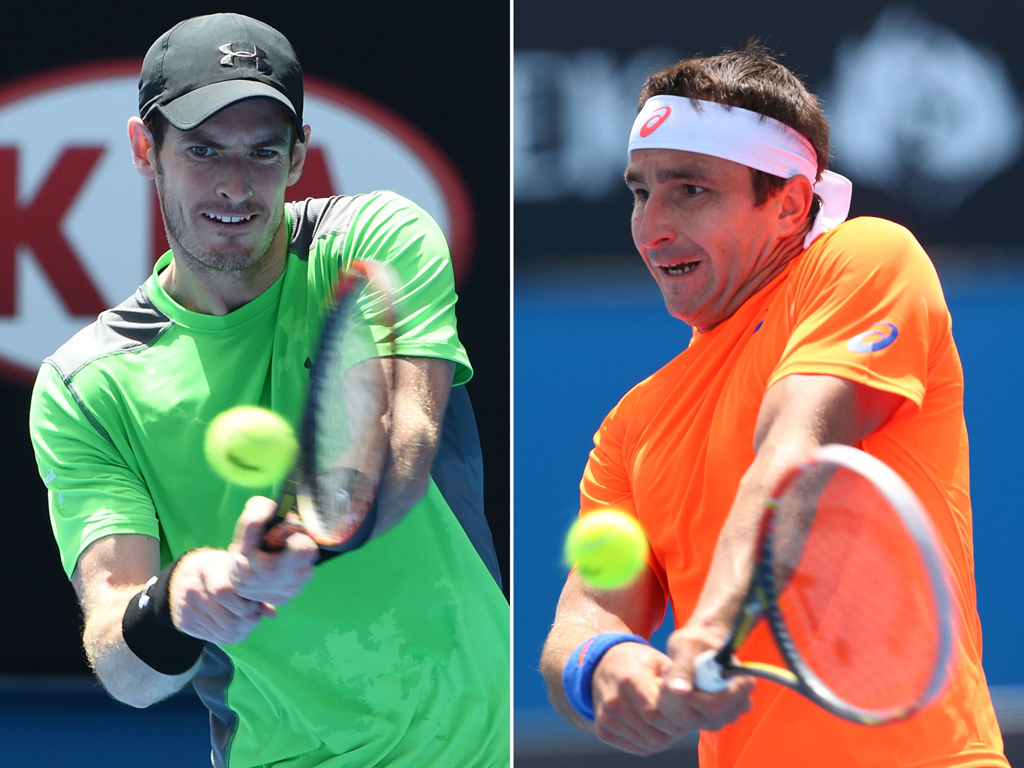 Andy Murray takes on Marinko Matosevic in the Australian Open second round