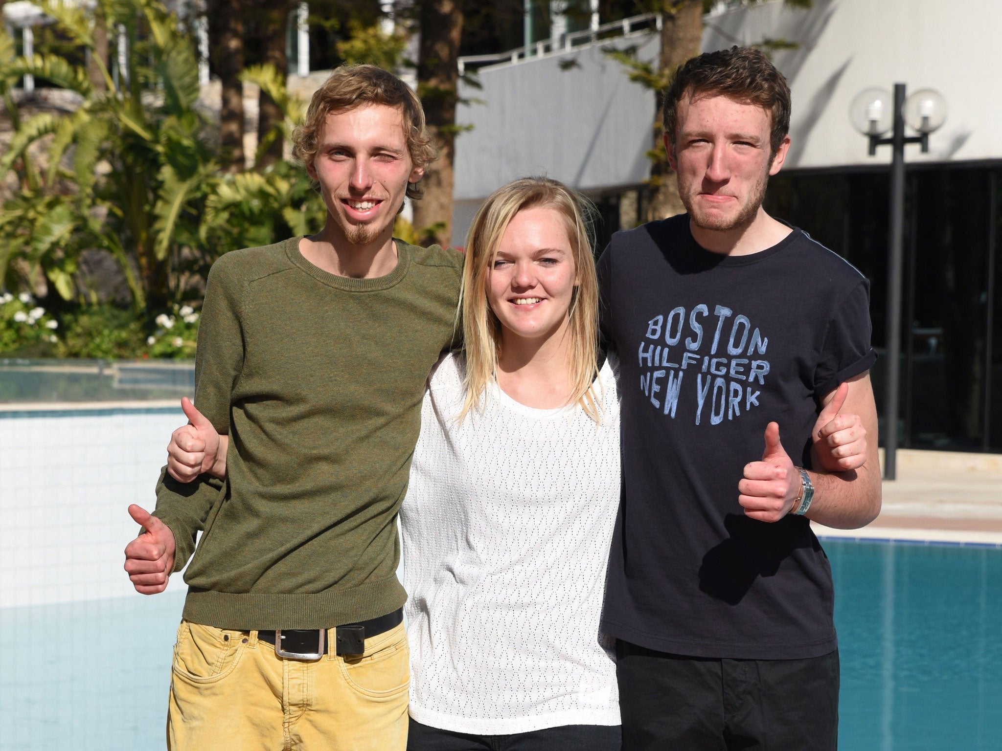 David James Alan Mackie, Friso Anne Antoney De Vries and Marije De Groot, were rescued by a helicopter 5 days after getting lost on the Lycian Way in Kemer district (Getty/Andalou Agency)