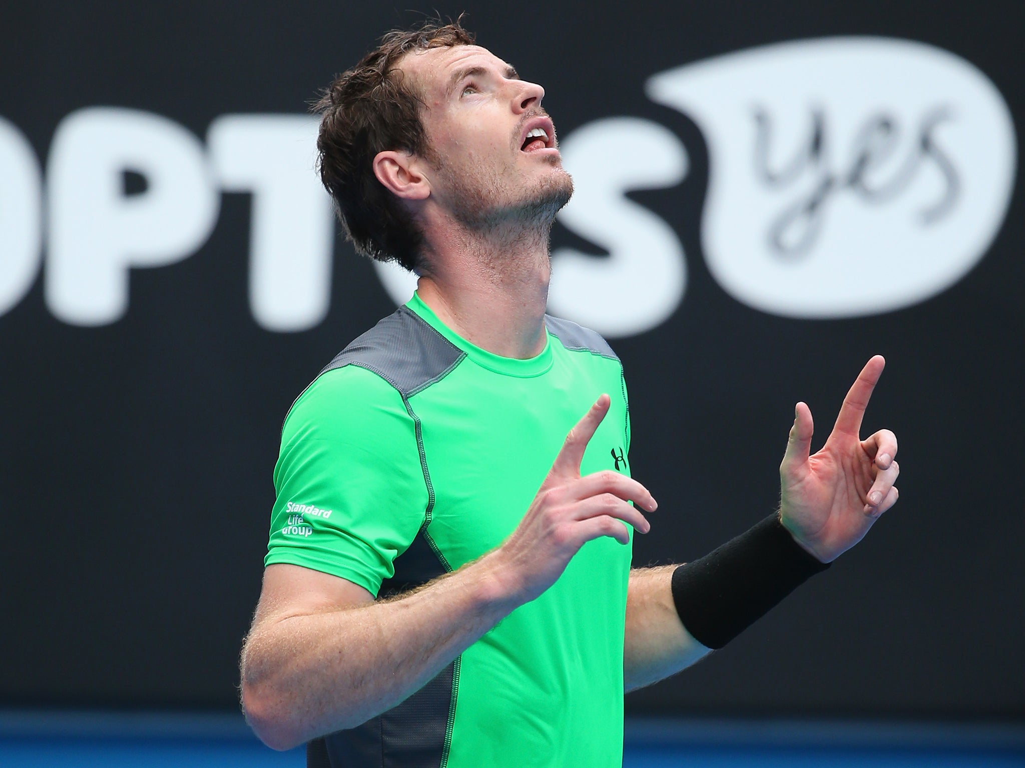 Andy Murray during his victory over Australia's Marinko Matosevic