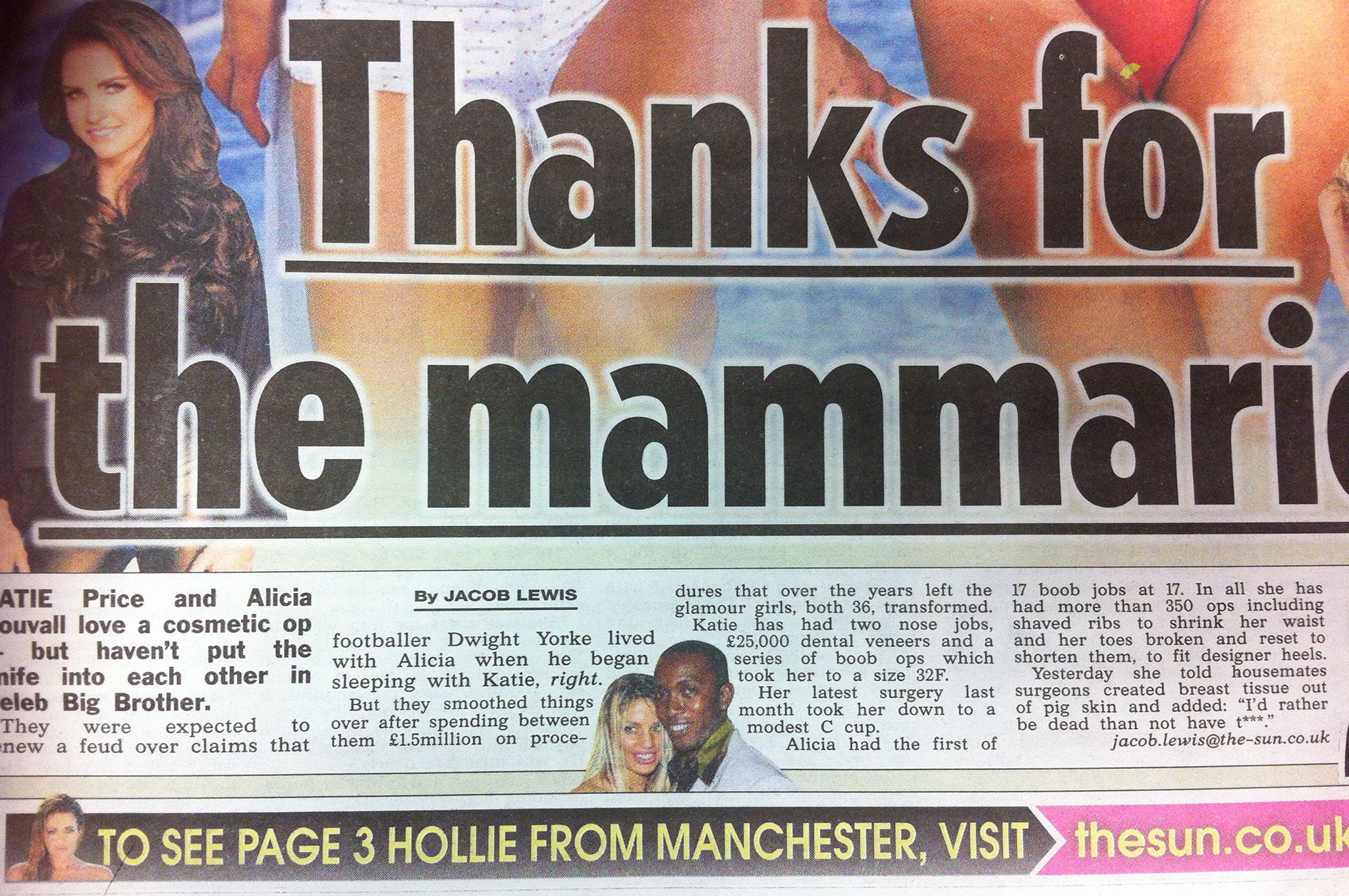 The Sun's 'Page 3' on 21 January 2015