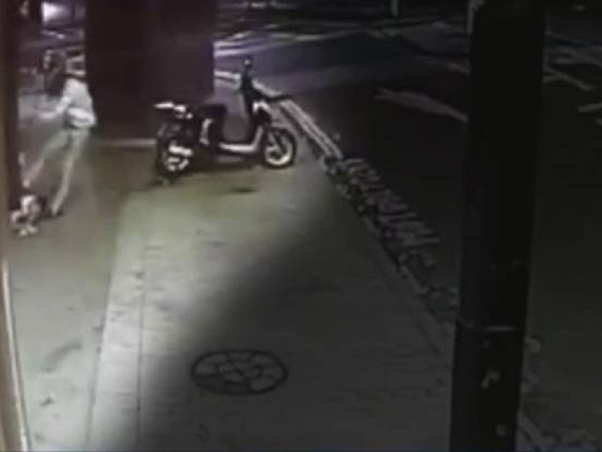 The two men kicked the victim as he lay on the ground