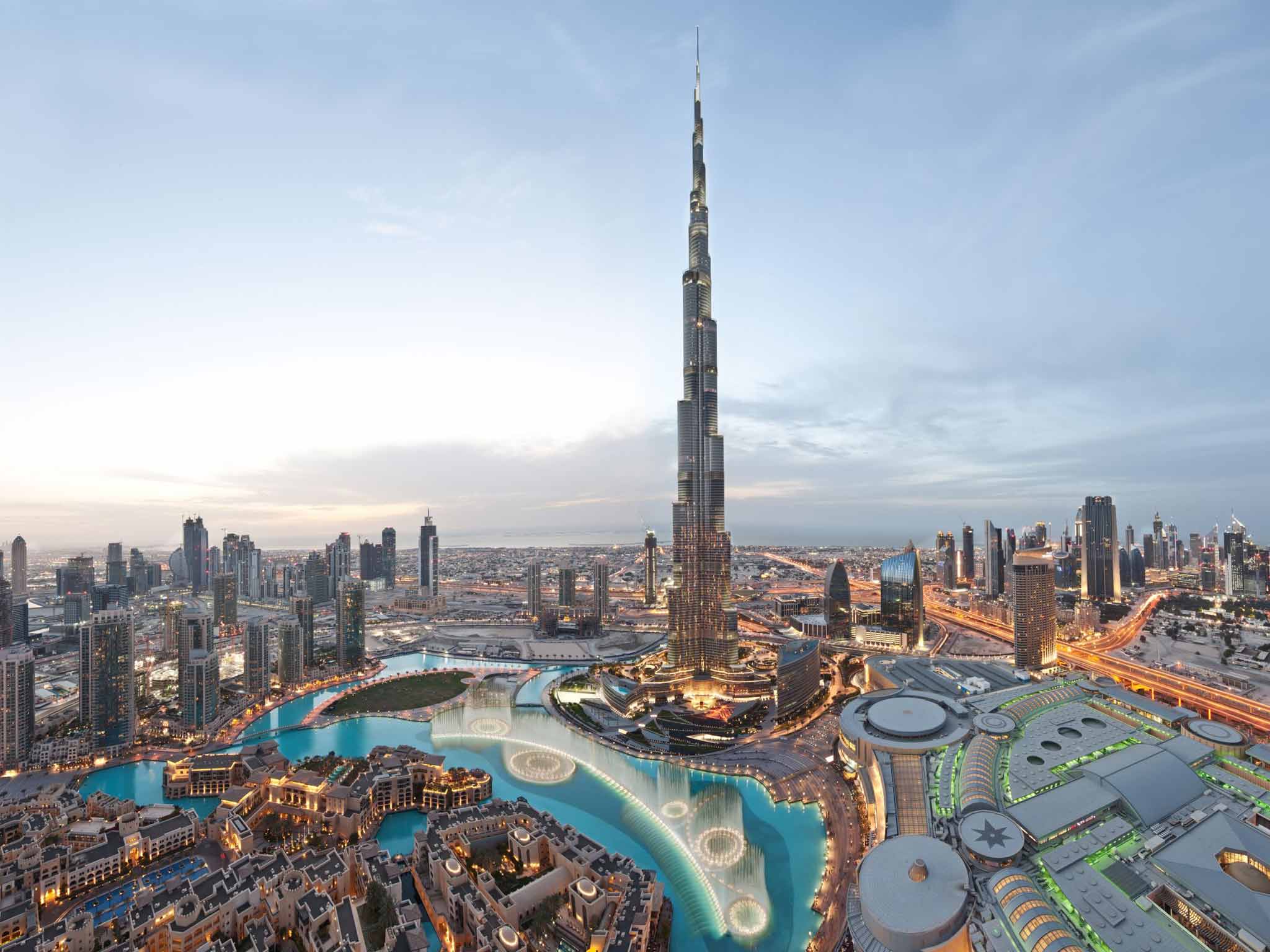 The Burj Khalifa towers over Dubai