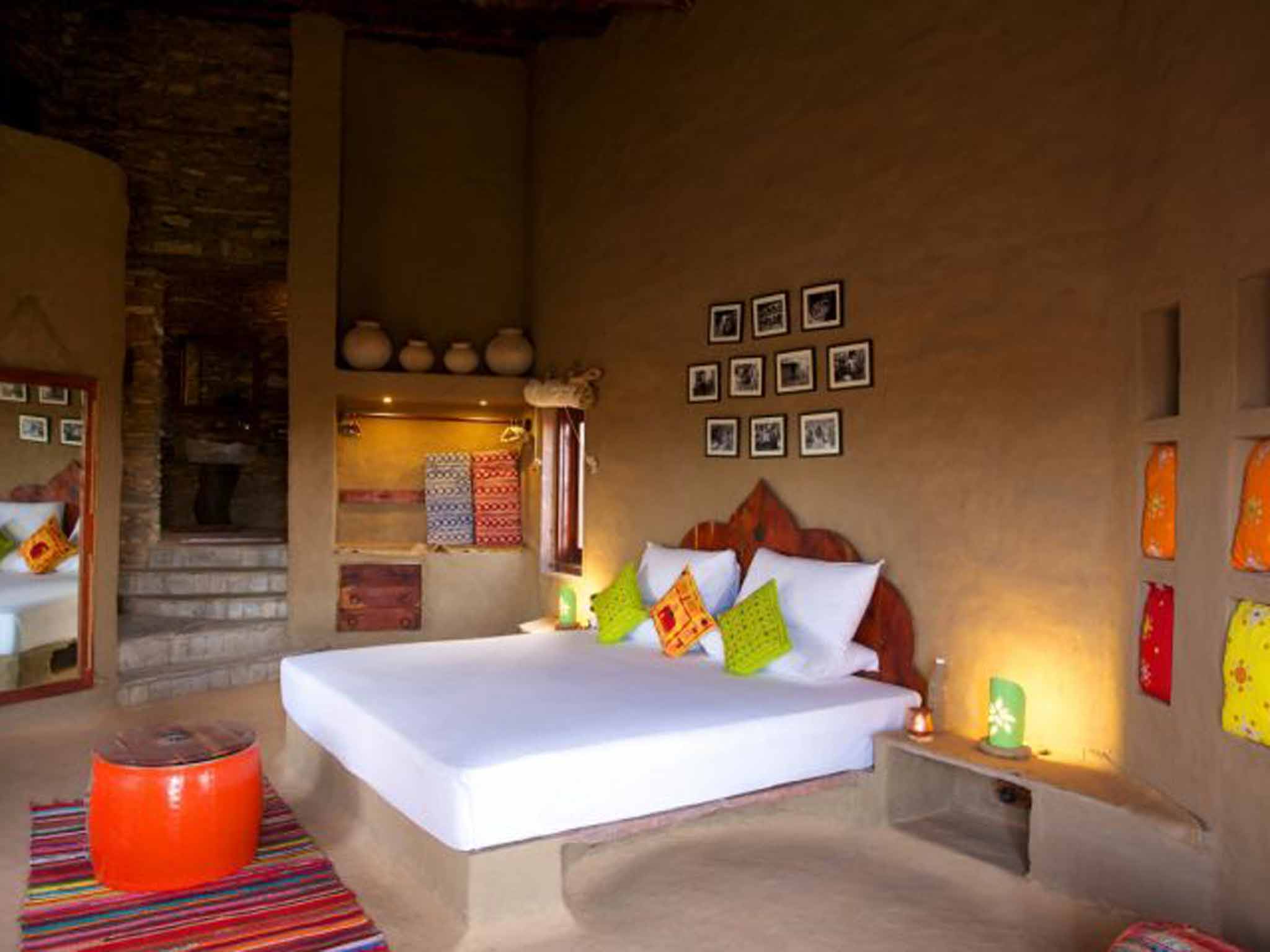 High and handsome: spacious bedrooms at Lakshman Sagar