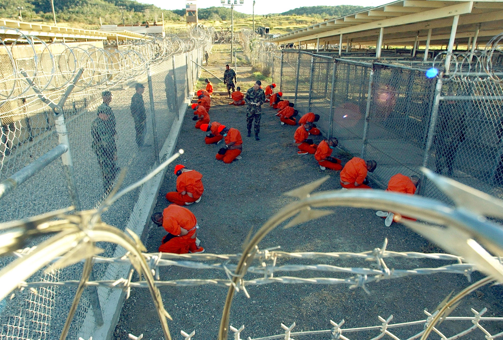 Behind the wire: US Military Police guard detainees in Guantánamo Bay