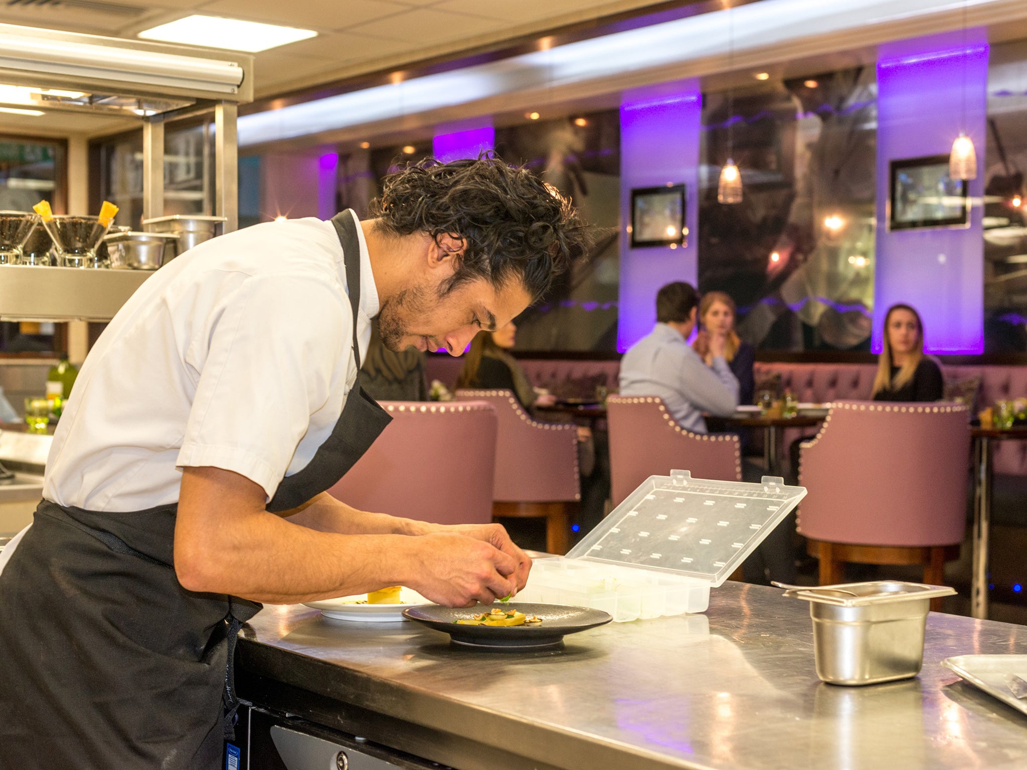 Head chef Matt Gillan taking centre stage at The Pass