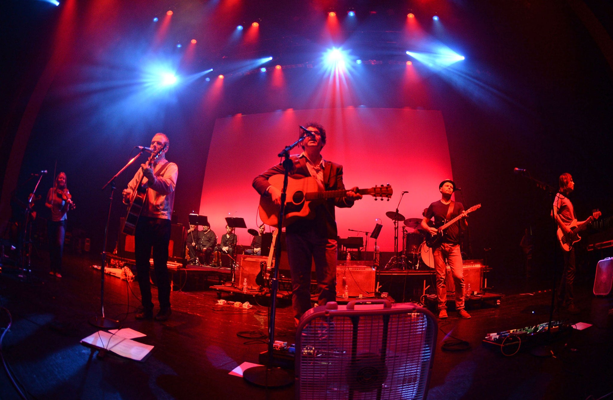 The band on stage in Miami in September last year (Rex)