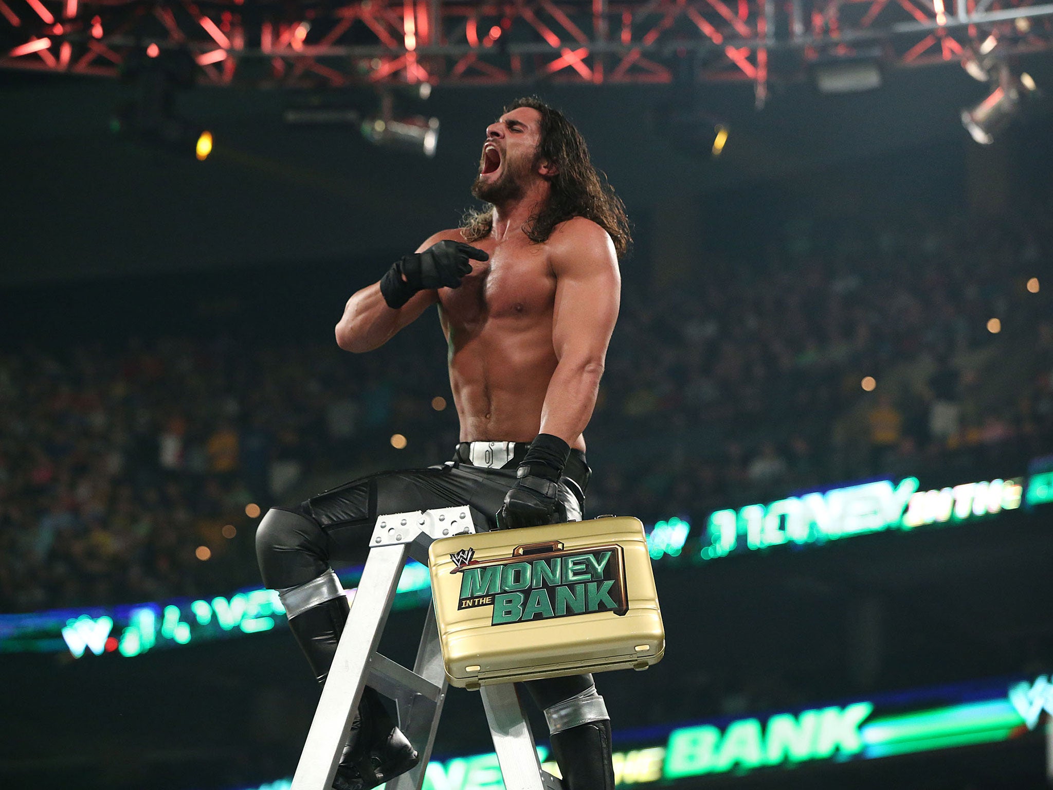 Rollins wins the Money in the Bank briefcase