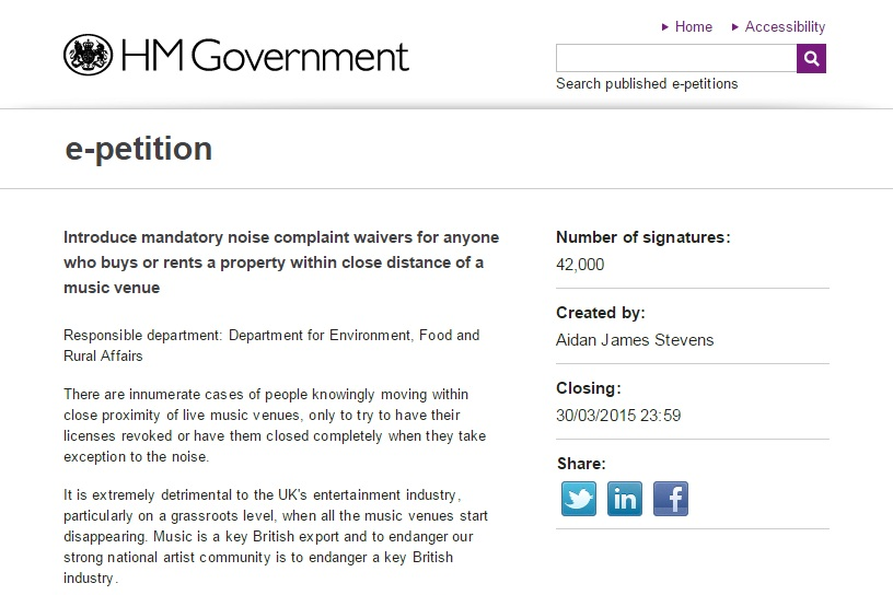 The petition to the Government has received 42,000 signatures