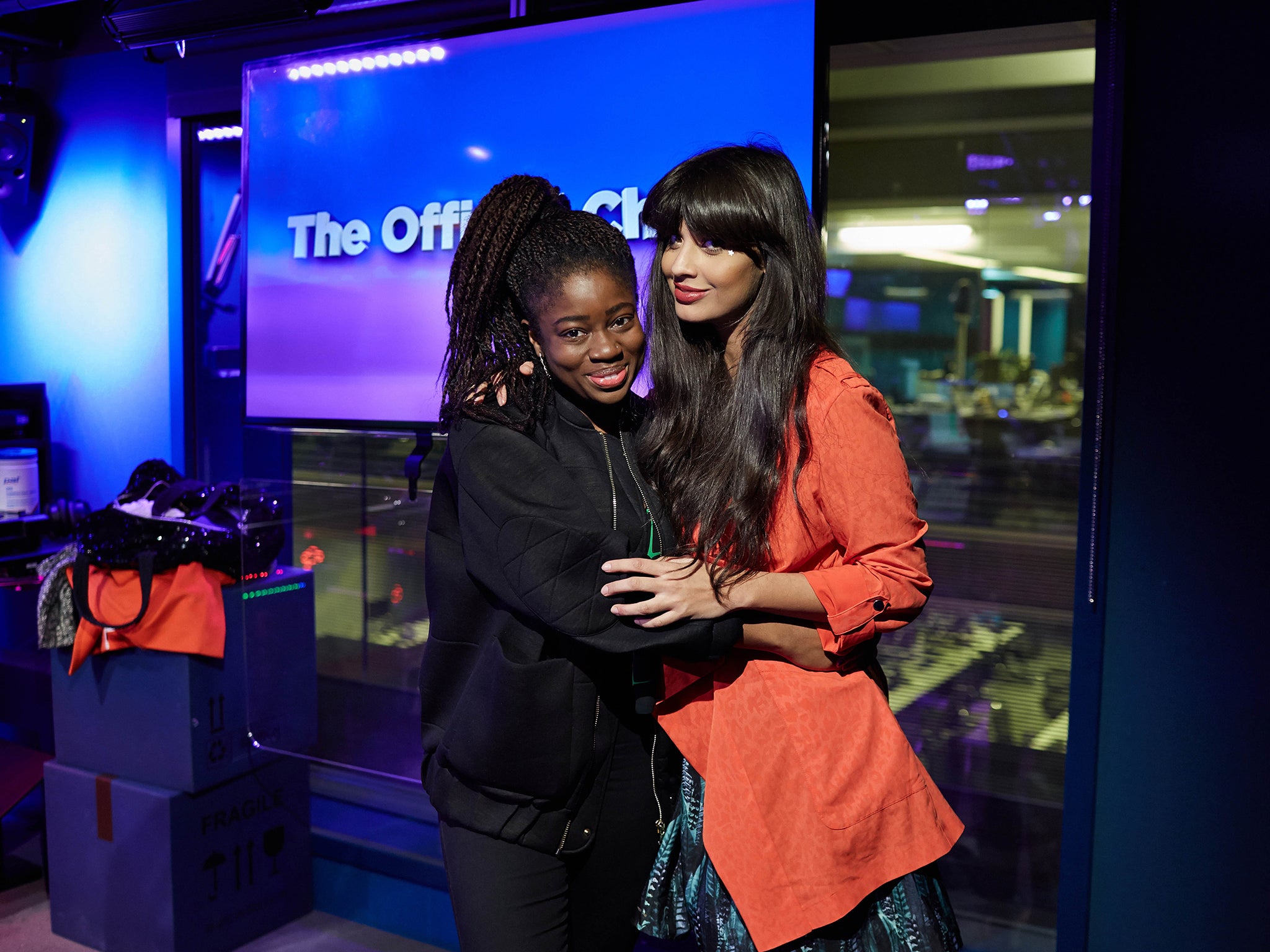 Clara Amfo with her predecessor Jameela Jamil, who was the first woman to present the show in its 46-year history