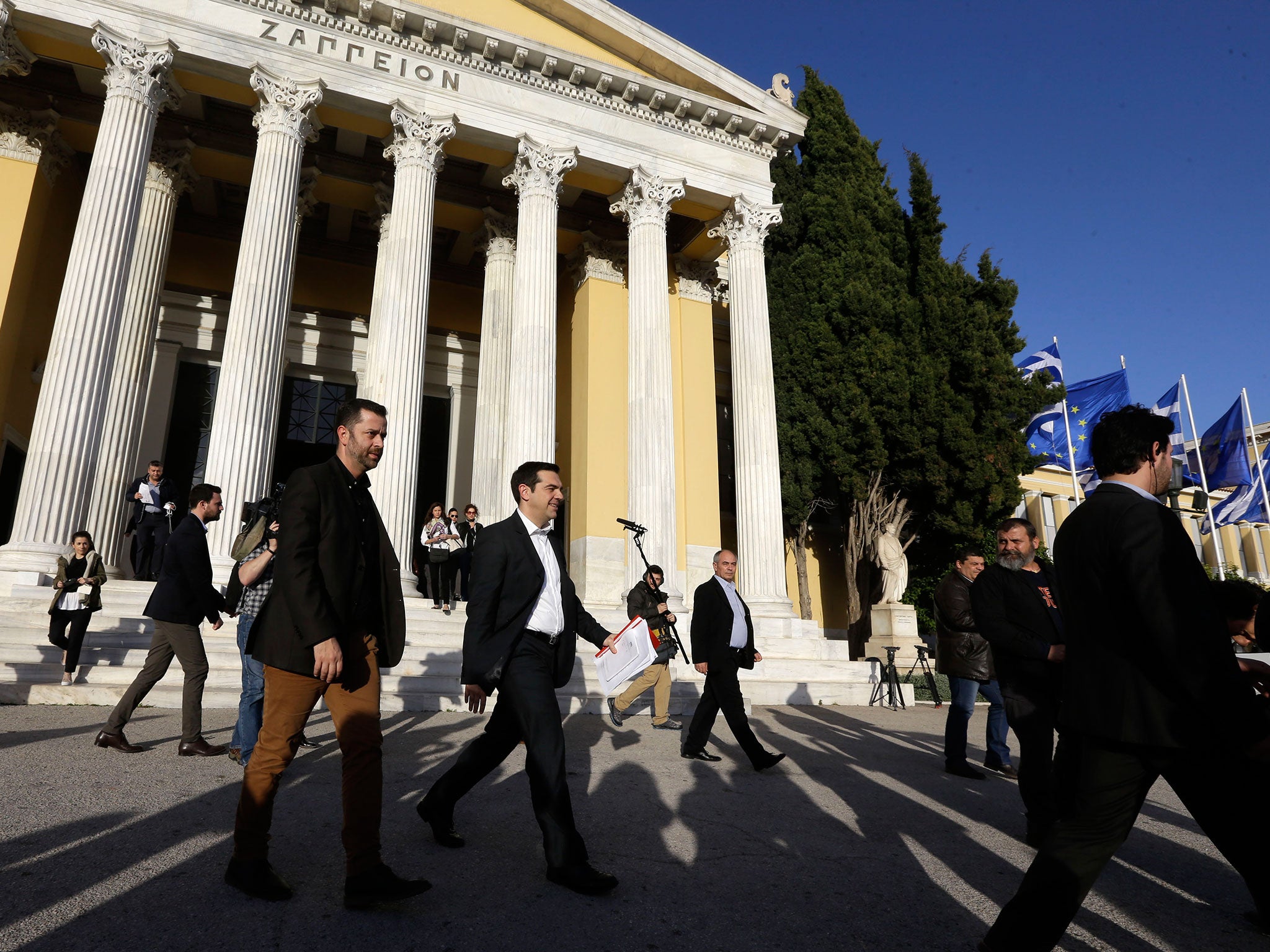 Alexis Tsipras, head of the Syriza left-wing main opposition party