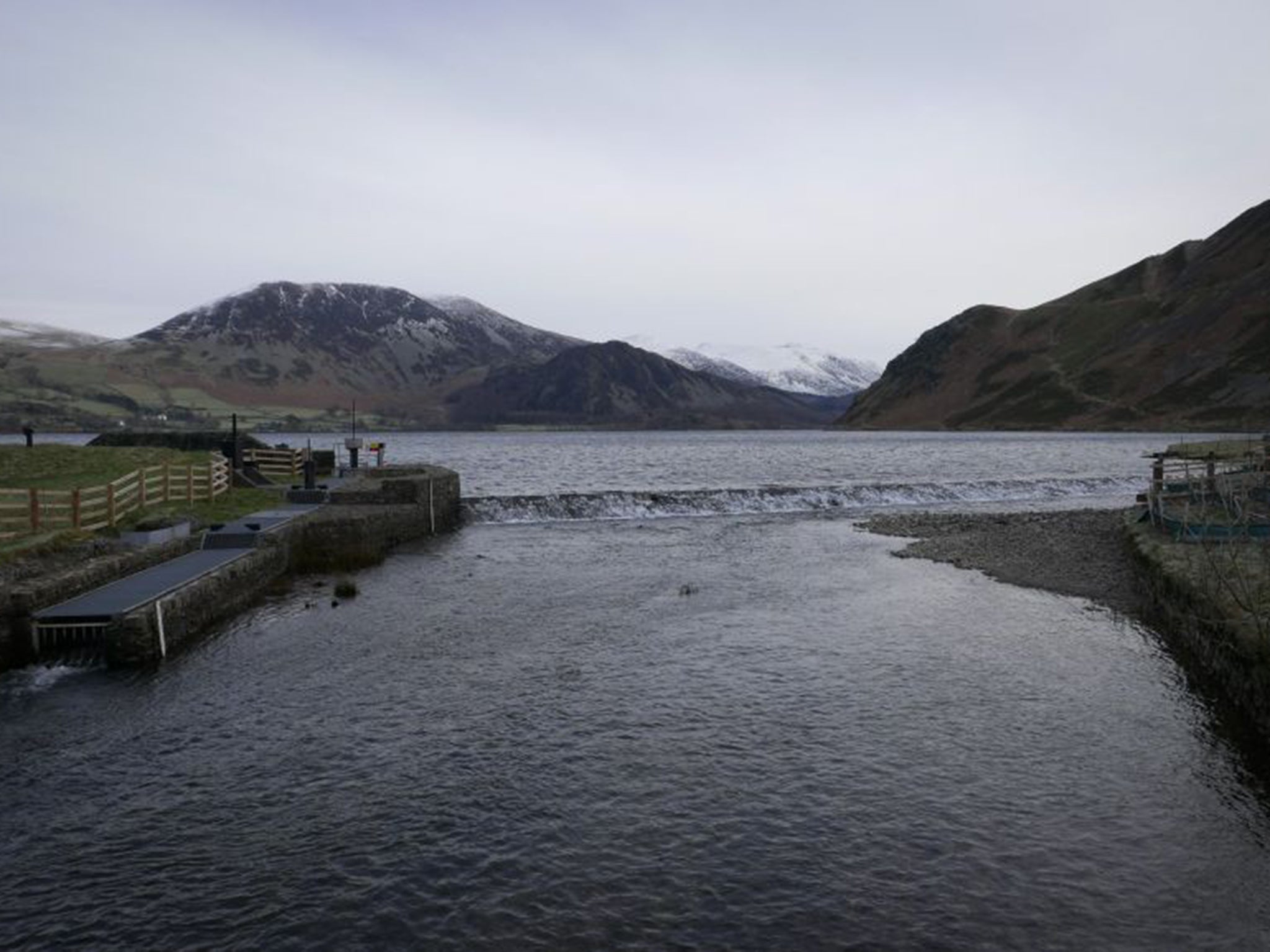 Ennerdale Water and the river Ehen