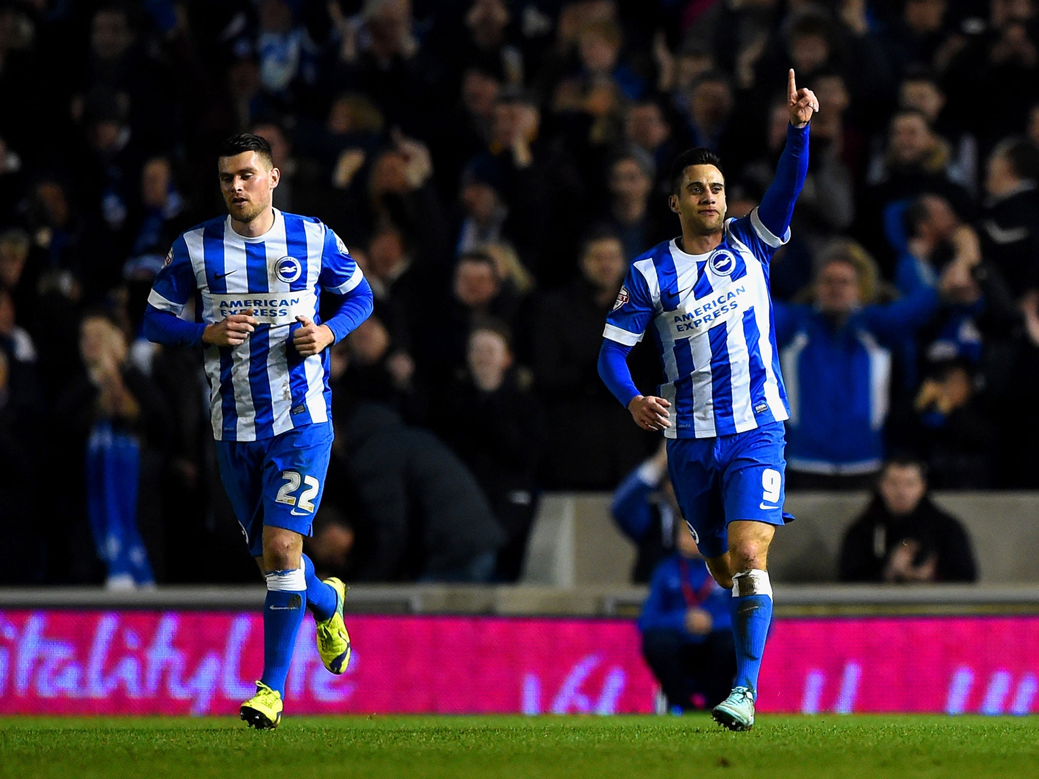 Sam Baldock's (right) goal created a thrilling final 15 minutes