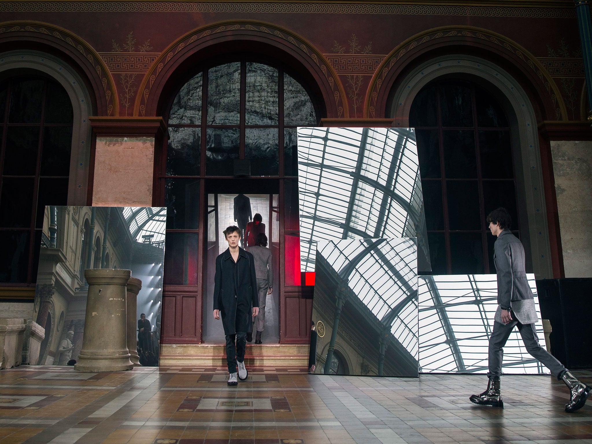 Suited and booted in the Lanvin show at the Paris menswear collections