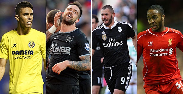 Gabriel Paulista, Danny Ings, Karim Benzema and Raheem Sterling