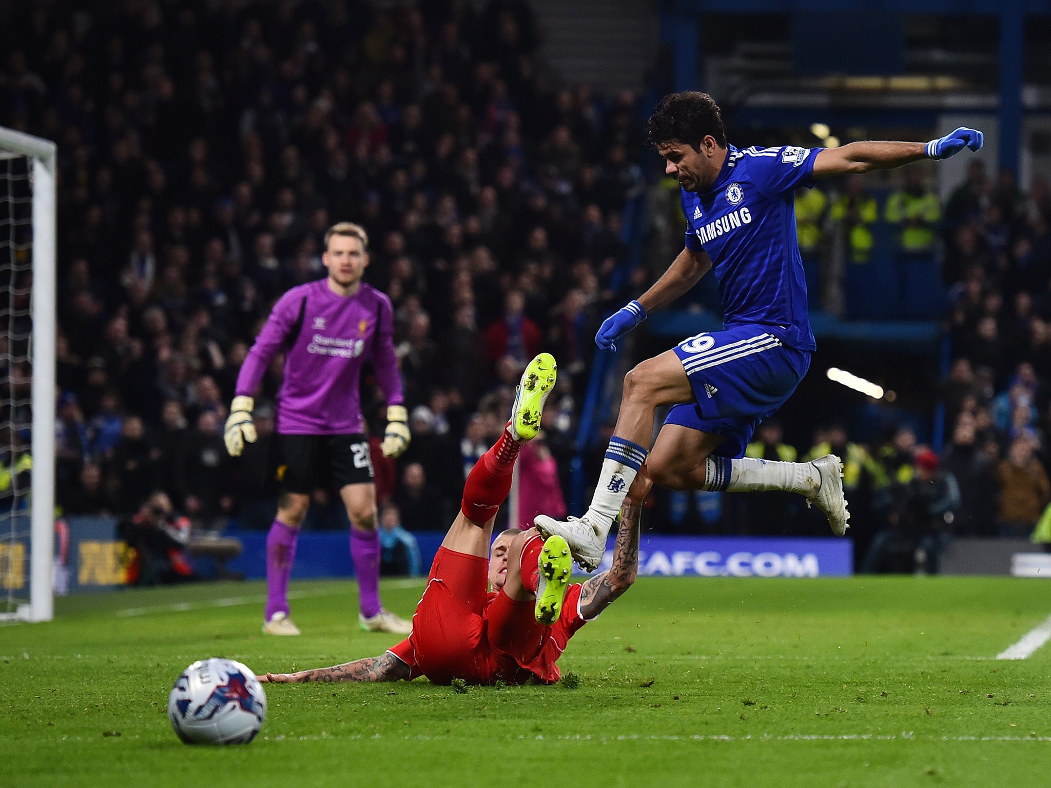 Costa will face no action for the second stamp on Martin Skrtel