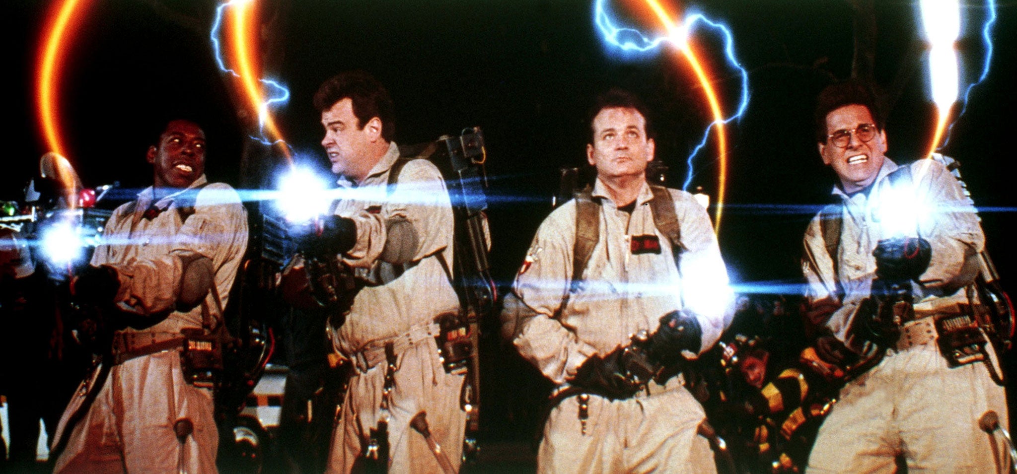 Ernie Hudson, Dan Aykroyd, Bill Murray and Harold Ramis in '1984's Ghostbusters