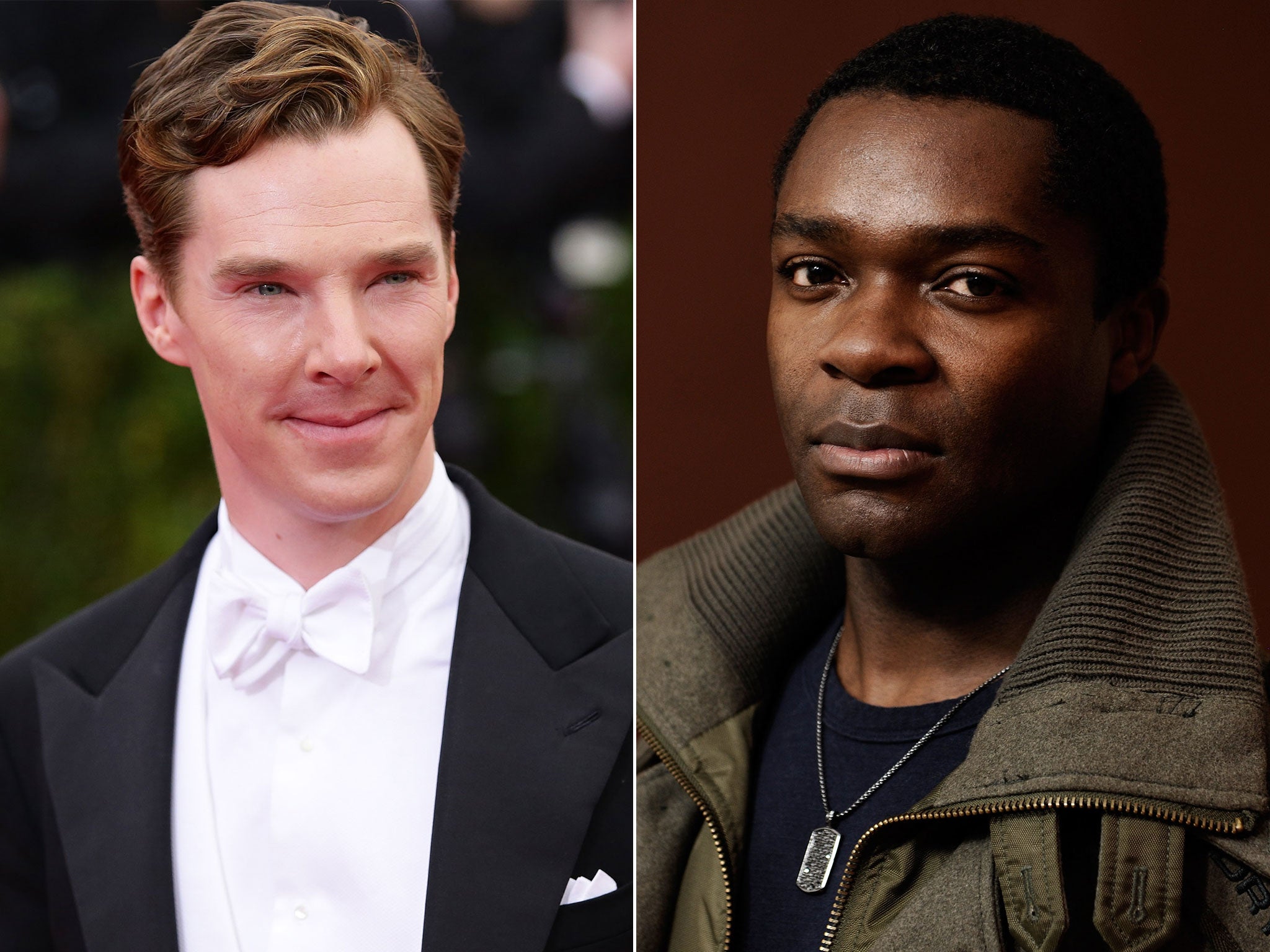 British actors Benedict Cumberbatch and David Oyelowo