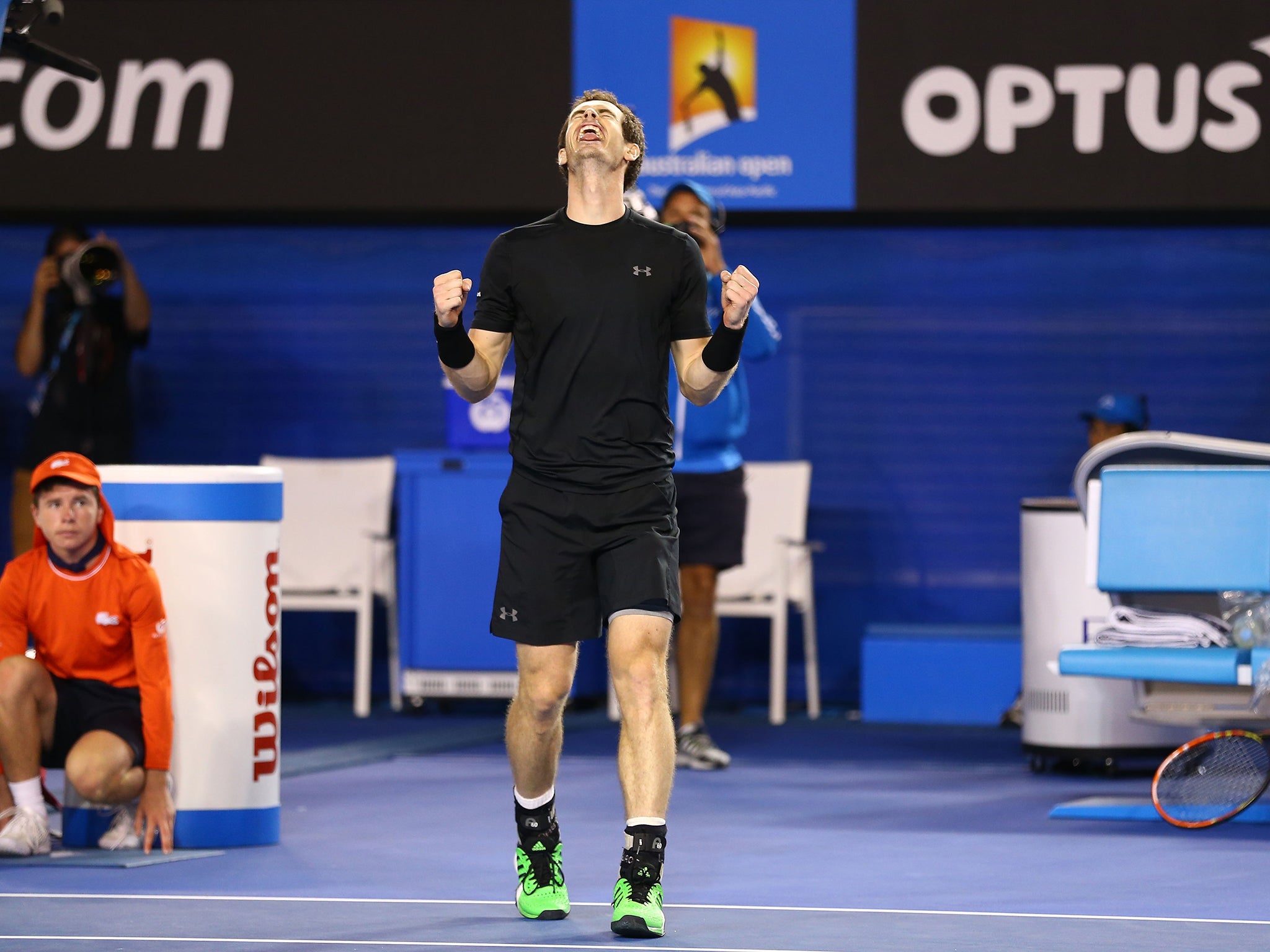 Murray celebrates reaching the final