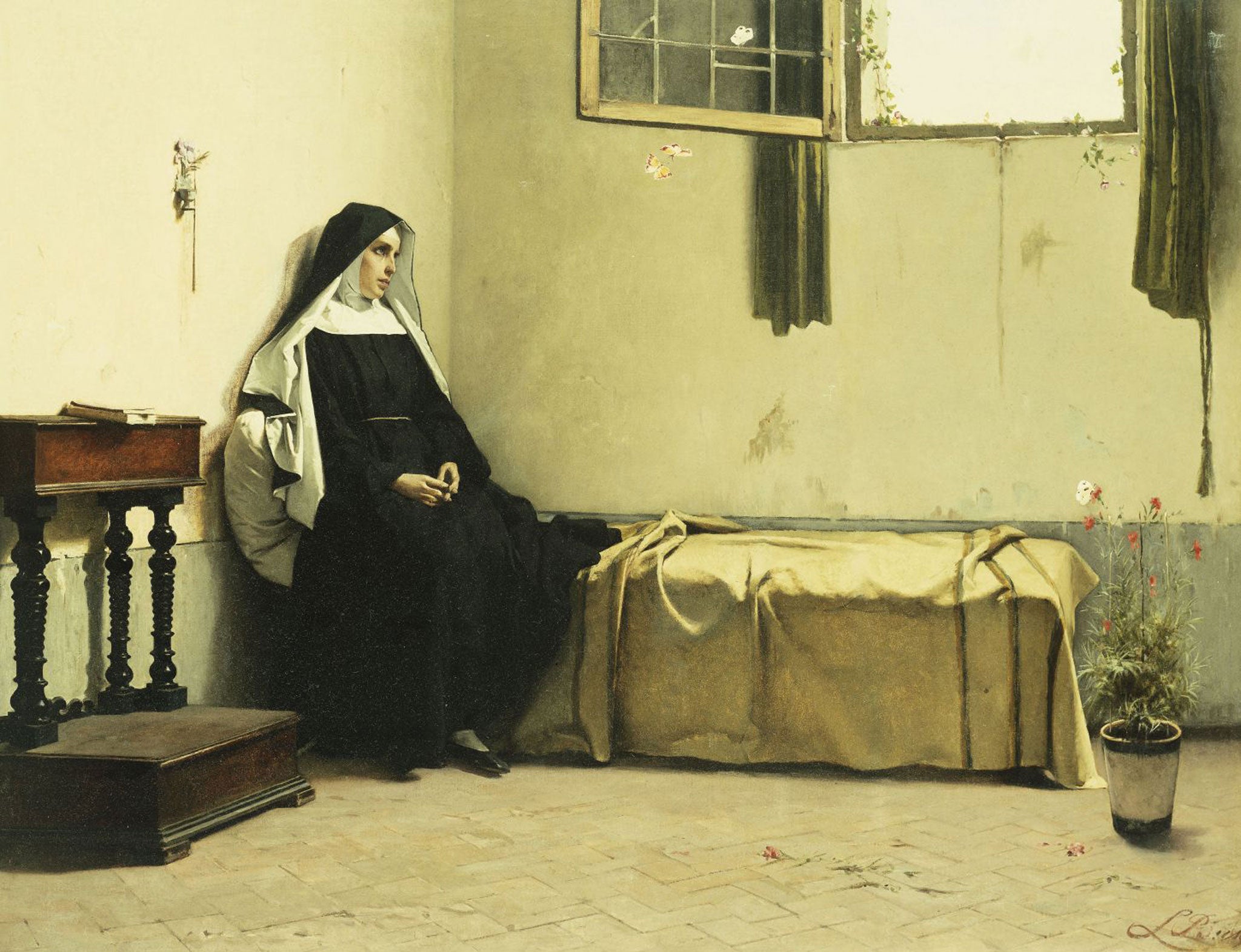 Shocking crimes: 19th-century French School painting, 'Meditation'