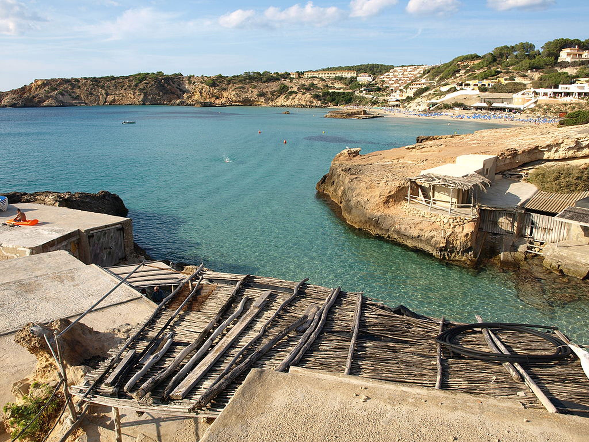 Cala Tarida, Ibiza, where Dimitrova fell