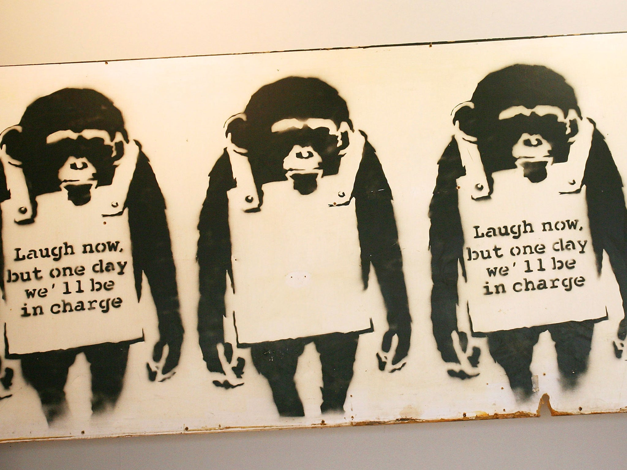 The original of 'Laugh Now' by Banksy