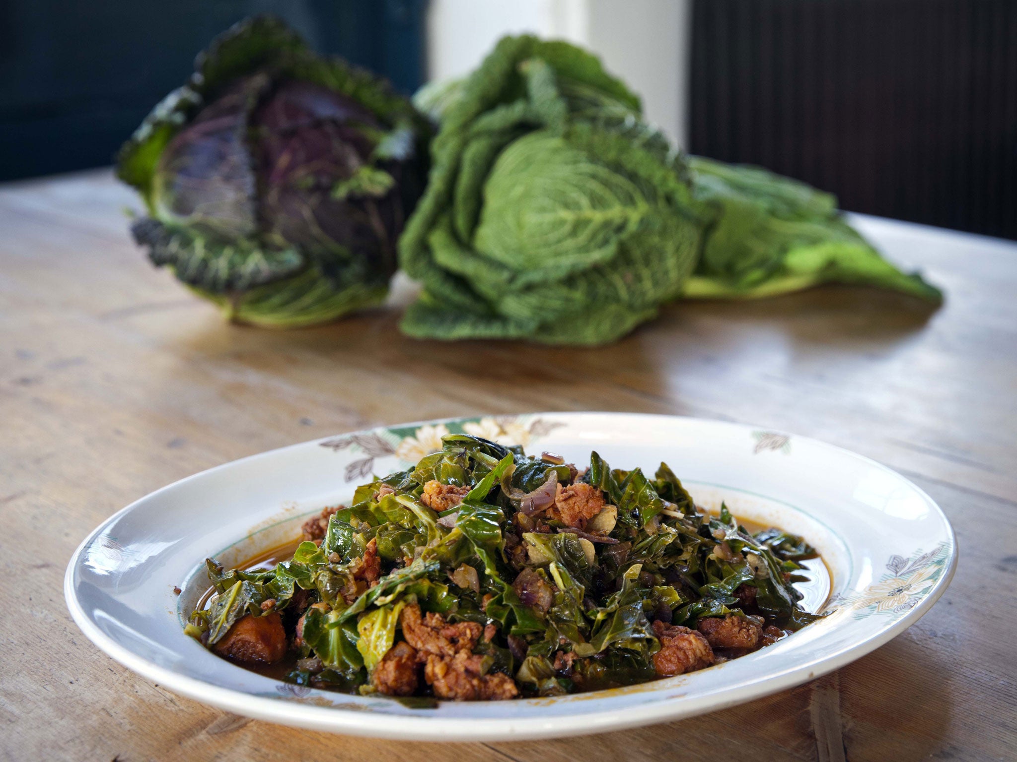 A cabbage delight: Berringer's finished dish