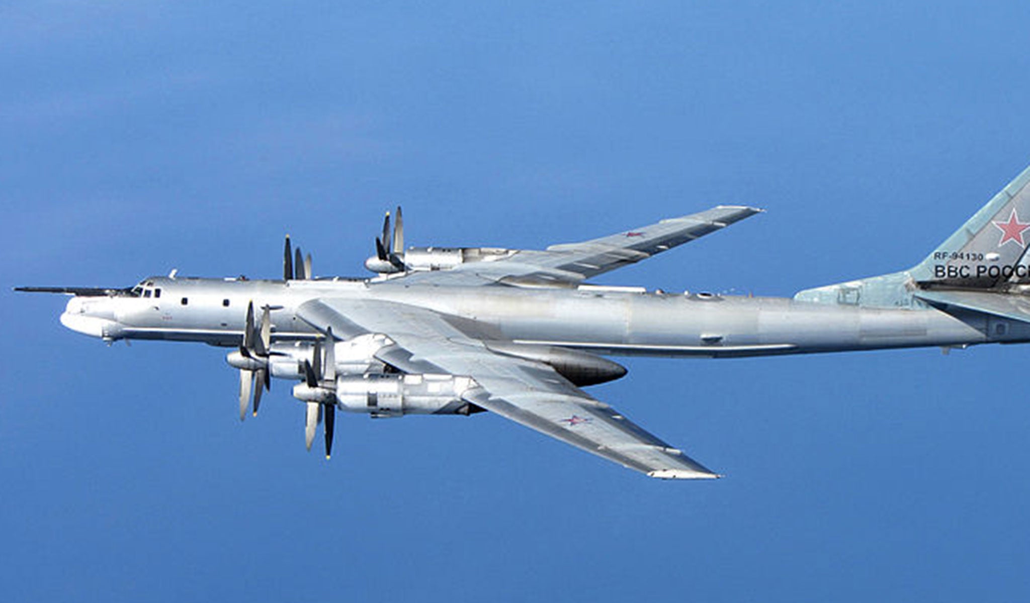 A Russian Tu-95 Bear 'H' photographed in Scotland