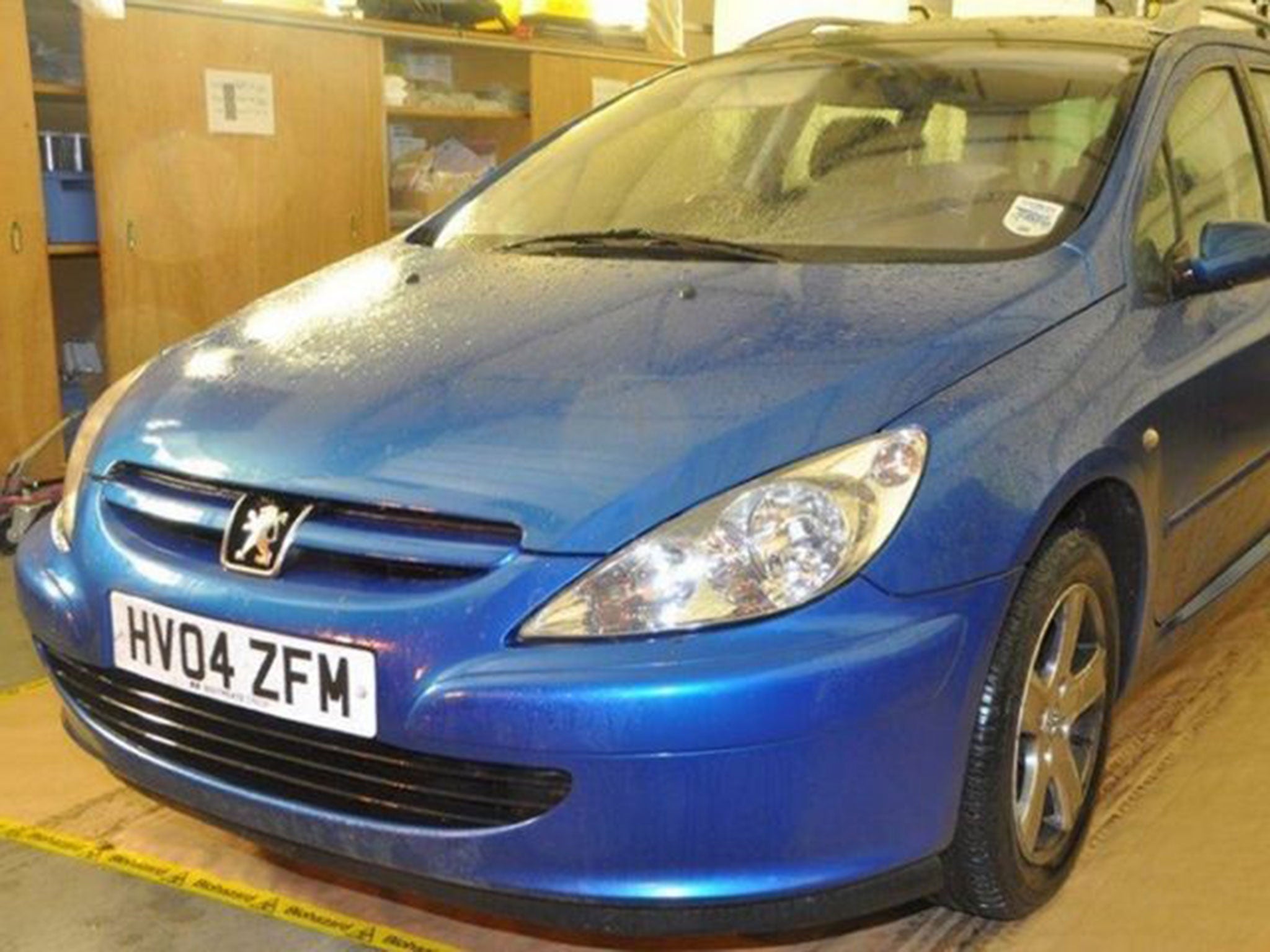 Ms Henderson's blue Peugeot 307 estate car. Police said they are keen for any information about its movement between 3pm on Wednesday and 5pm on Friday.