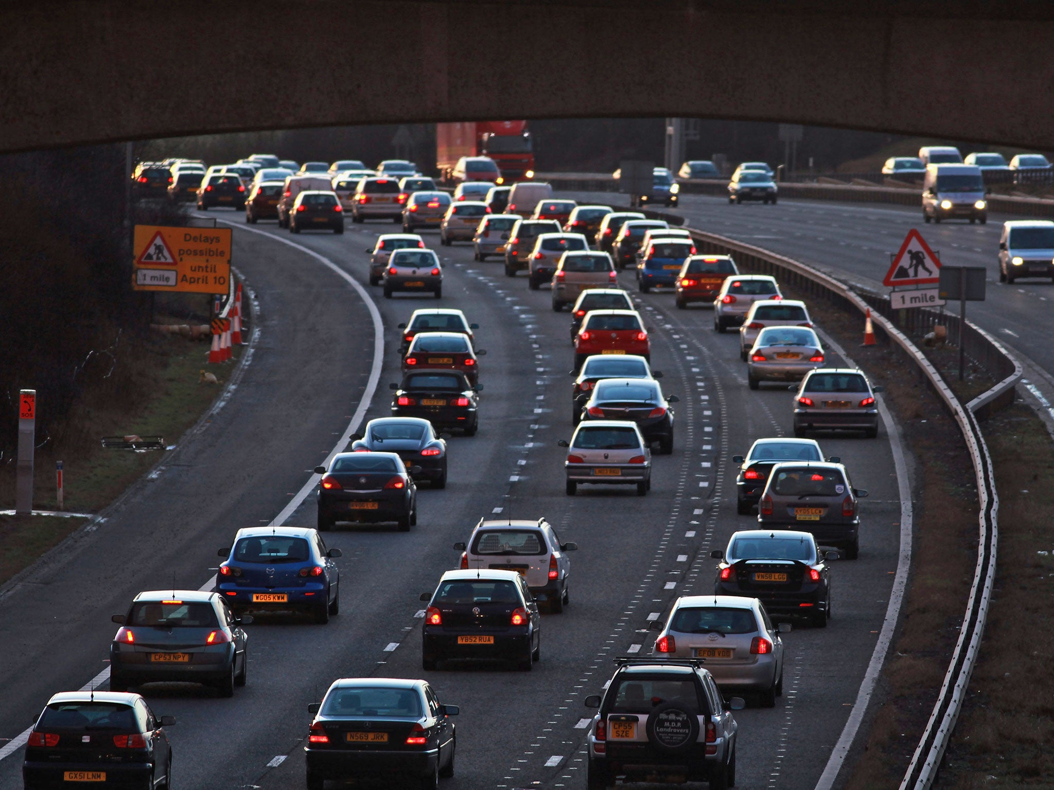 The M3 was closed for two hours whilst emergency services tended to the woman