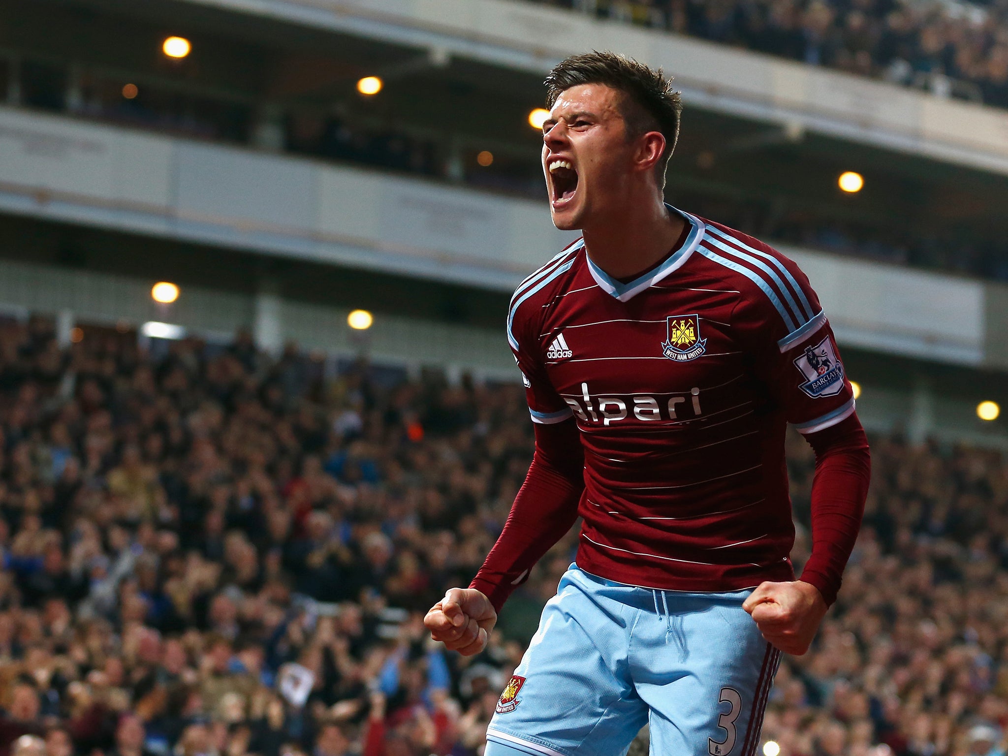 Aaron Cresswell in action for West Ham