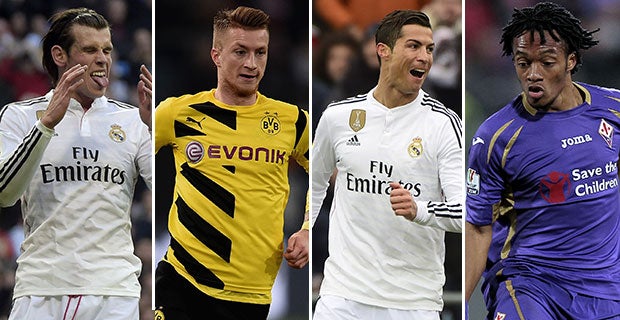 Gareth Bale, Marco Reus, Cristiano Ronaldo and Juan Cuadrado