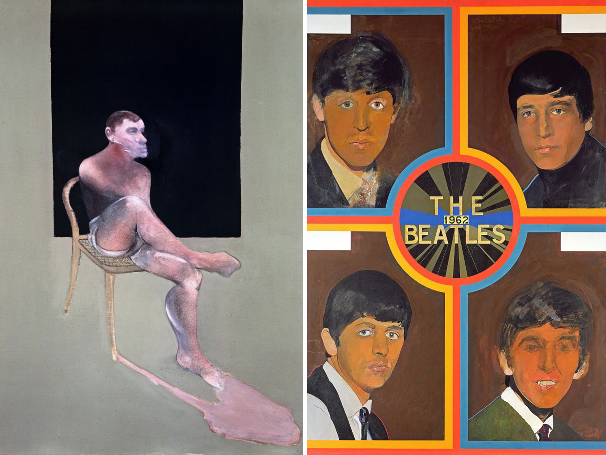 Paintings by Francis Bacon and Peter Blake from the exhibition opening this week