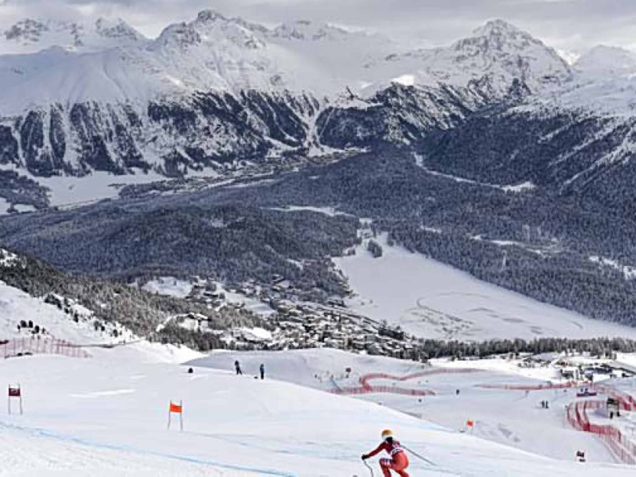 Swiss resorts such as St Moritz have received lots of snow
