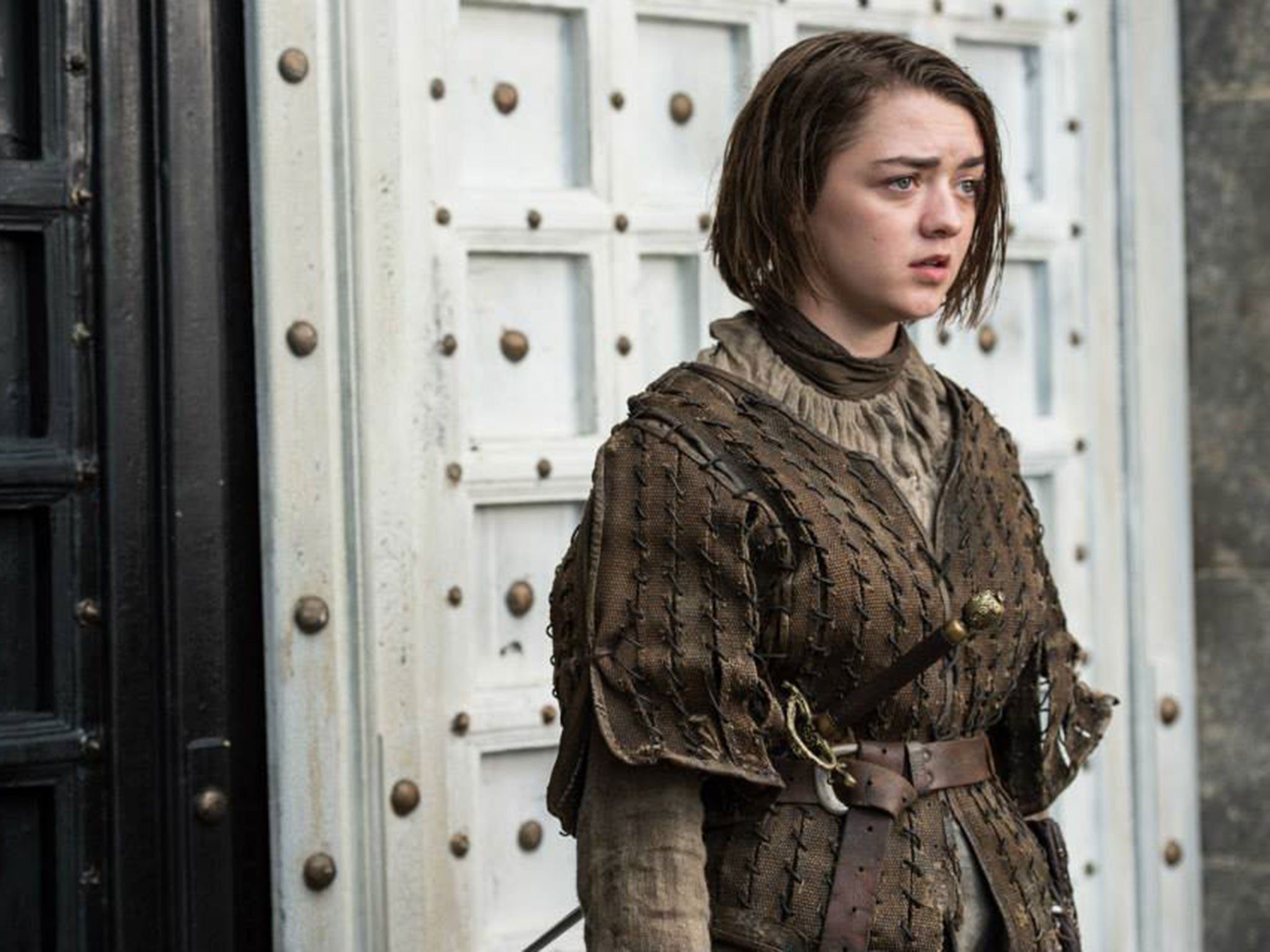 Maisie Williams plays tomboy Arya Stark