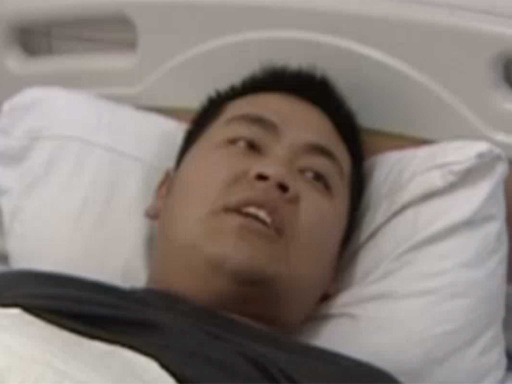 Guo Dongya’s ordeal was captured on CCTV in China’s eastern city of Heze