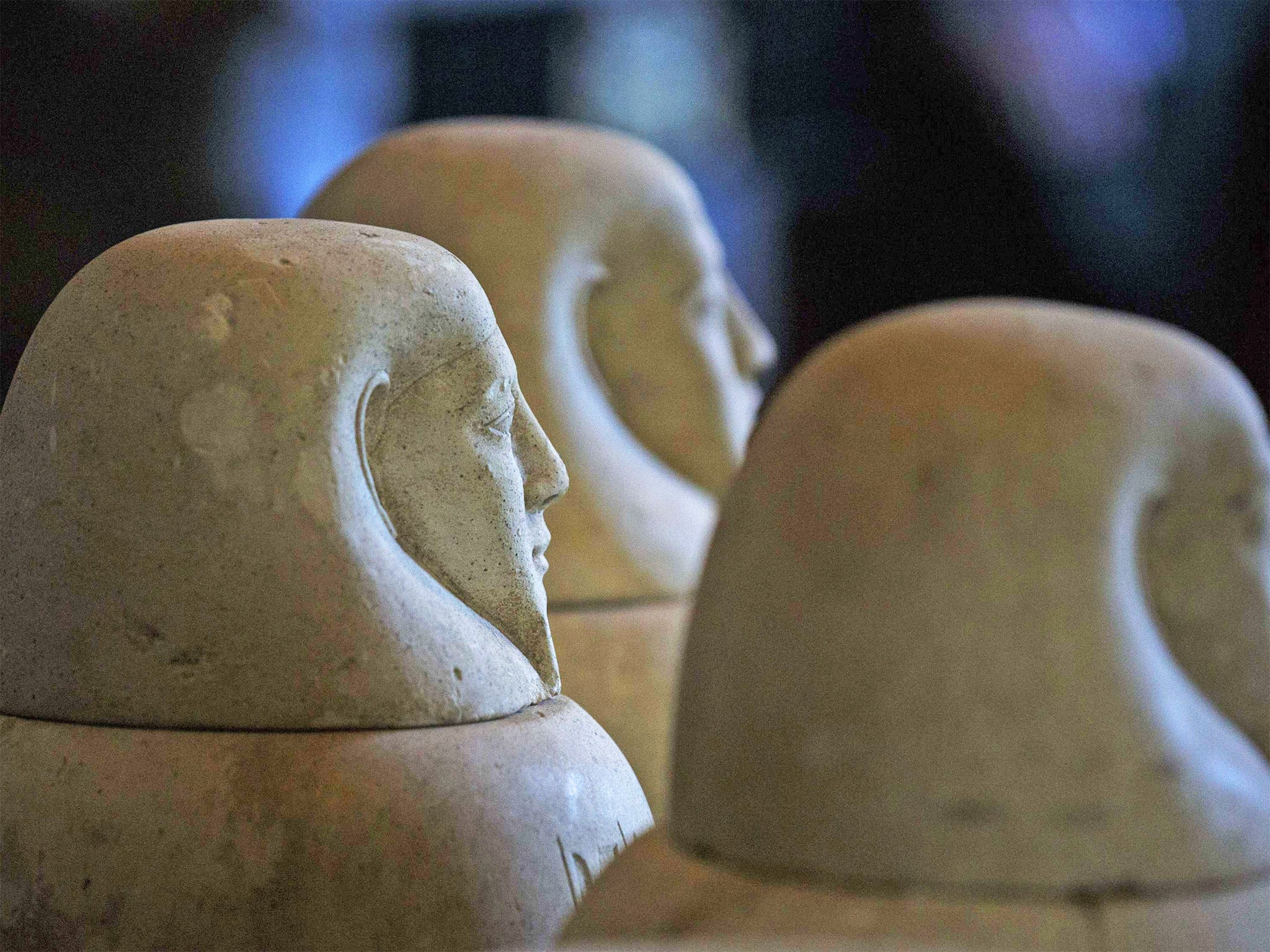 Some of the rescued treasures are displayed to the media in Madrid