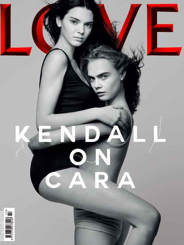 Kendall Jenner and Cara Delevingne for Love Magazine photographed by Sølve Sundsbø, Styling: Katie Grand