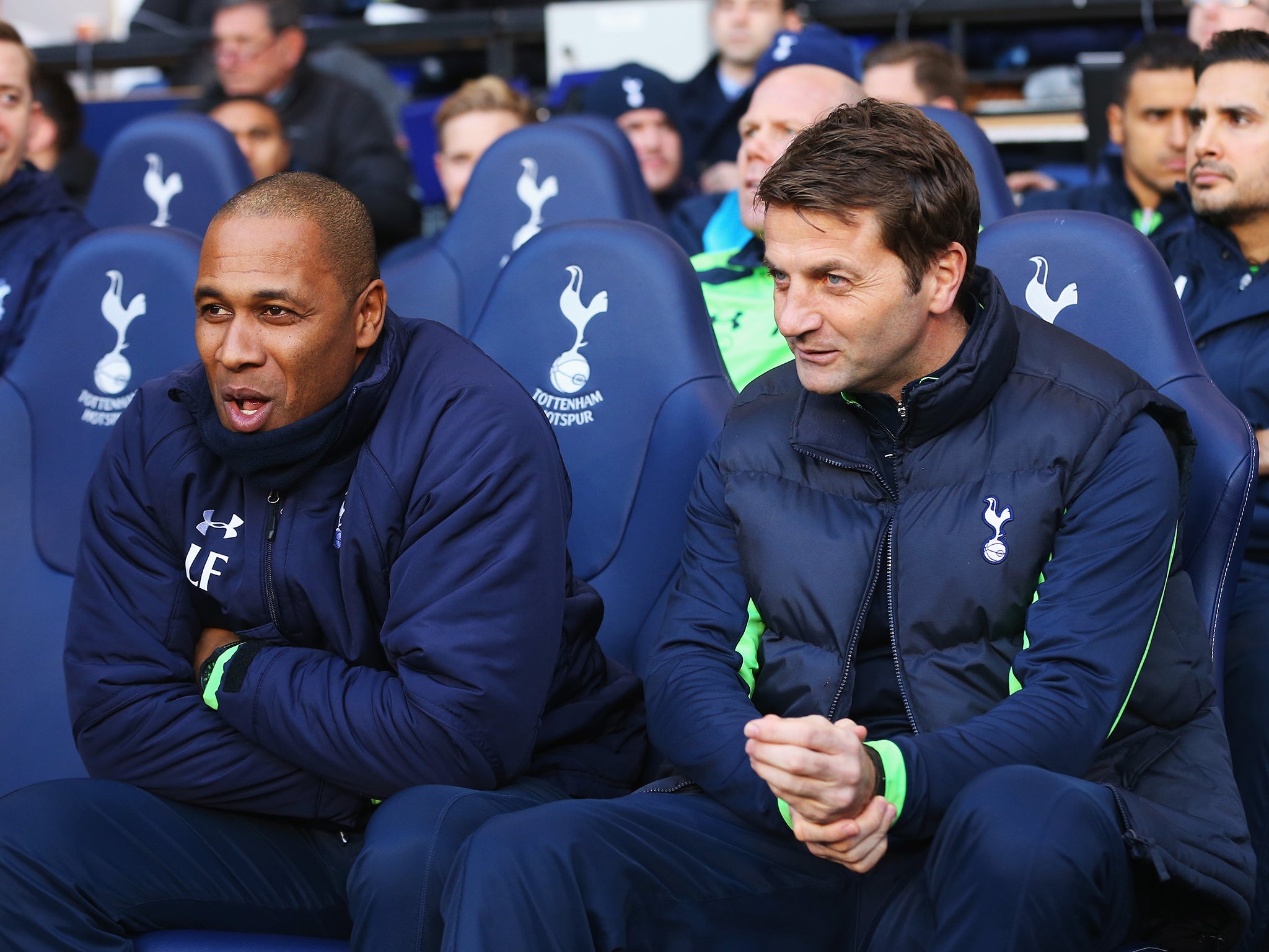 Tim Sherwood and Les Ferdinand at Tottenham