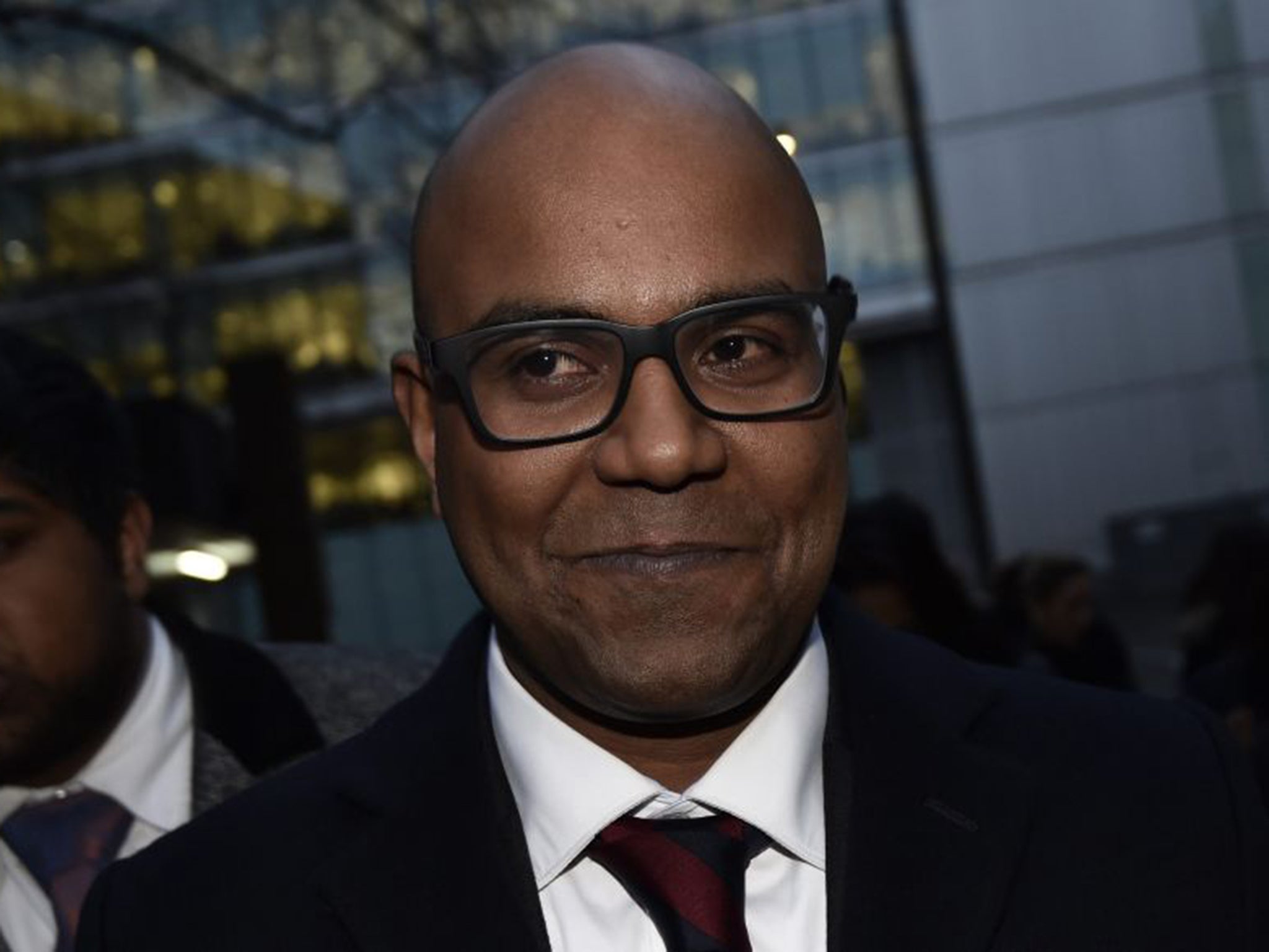 Dr Dhanuson Dharmasena at Southwark Crown Court after he was cleared of performing FGM (Getty)